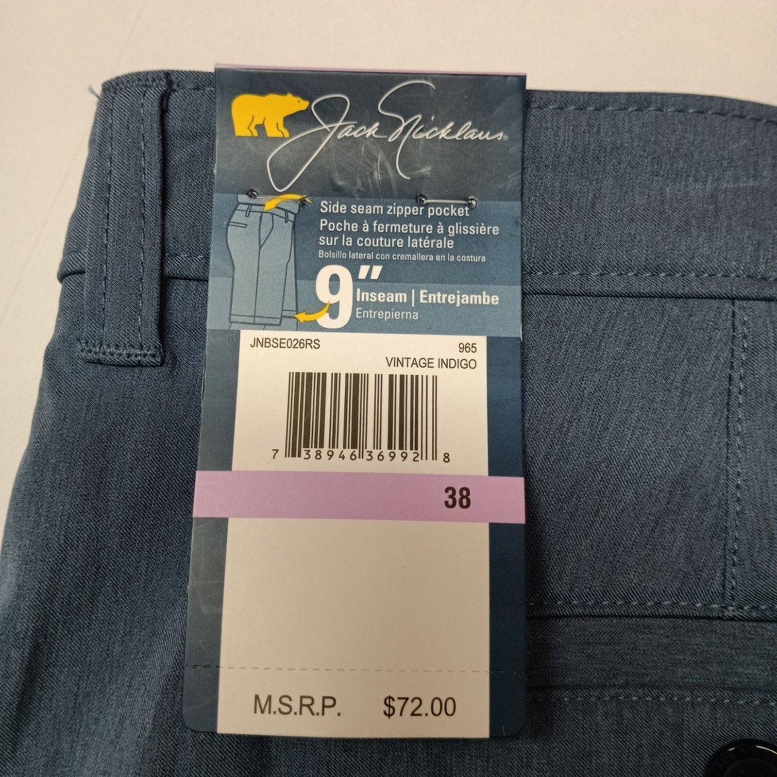 Other Jack Nicklaus Chino Golf Shorts Men's Size 38 Blue NEW Size US 38 / EU 54 - 5 Thumbnail