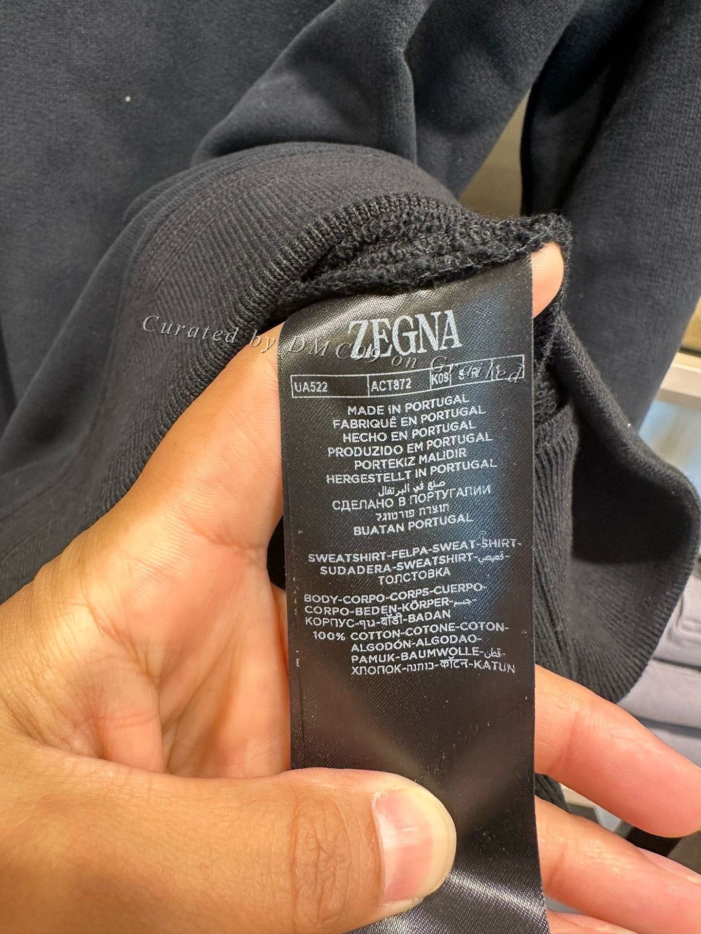 Ermenegildo Zegna Zegna Black Men’s Crewneck Sweatshirt Size US M / EU 48-50 / 2 - 4 Thumbnail