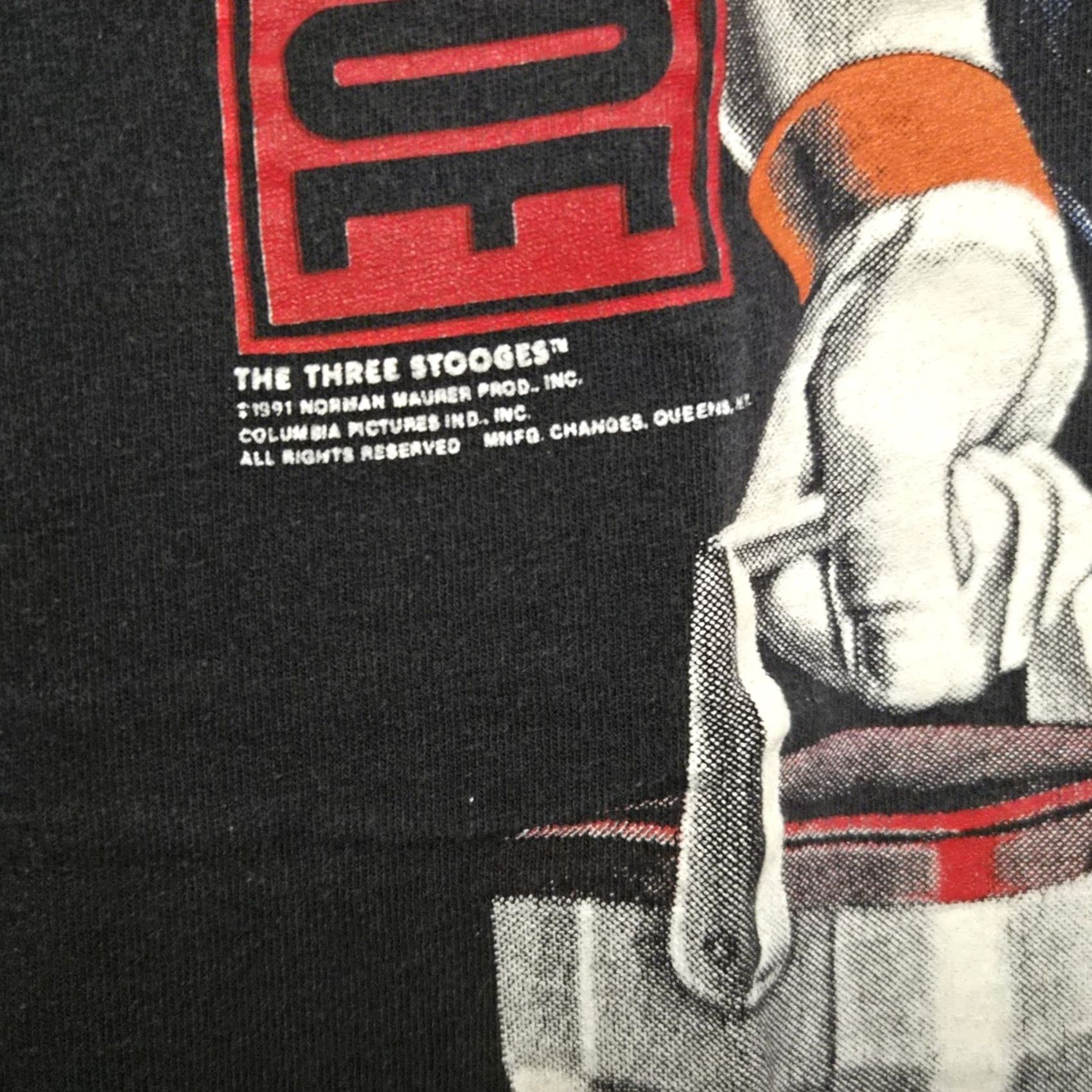 Changes VINTAGE 1991 Three Stooges Moe Knows Softball Single Stitch T-Shirt Large Mens Black Cotton Graphic Tee 1990s Sportswear/Beach Personalized Size US L / EU 52-54 / 3 - 5 Thumbnail