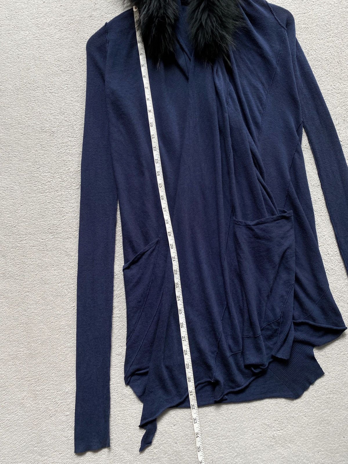 If Six Was Nine Asymmetric Fur Long Cardigan Lgb Yohji Style Size US M / EU 48-50 / 2 - 9 Thumbnail