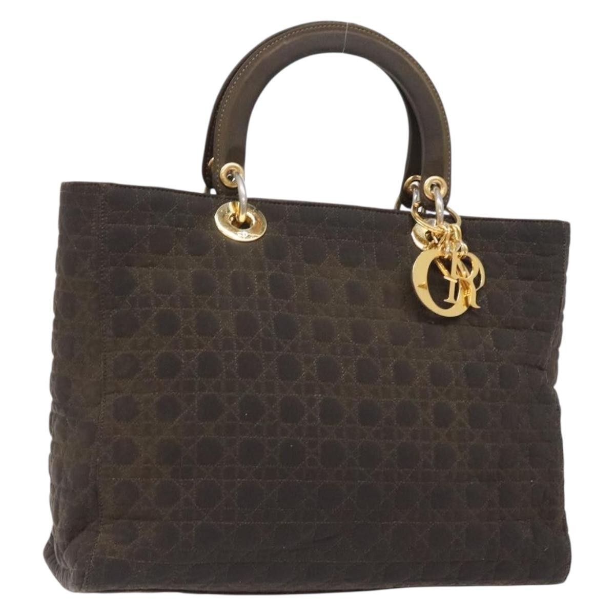 Dior DIOR Lady DIOR Canage Hand Bag Nylon Khaki Gold Size ONE SIZE - 1 Thumbnail