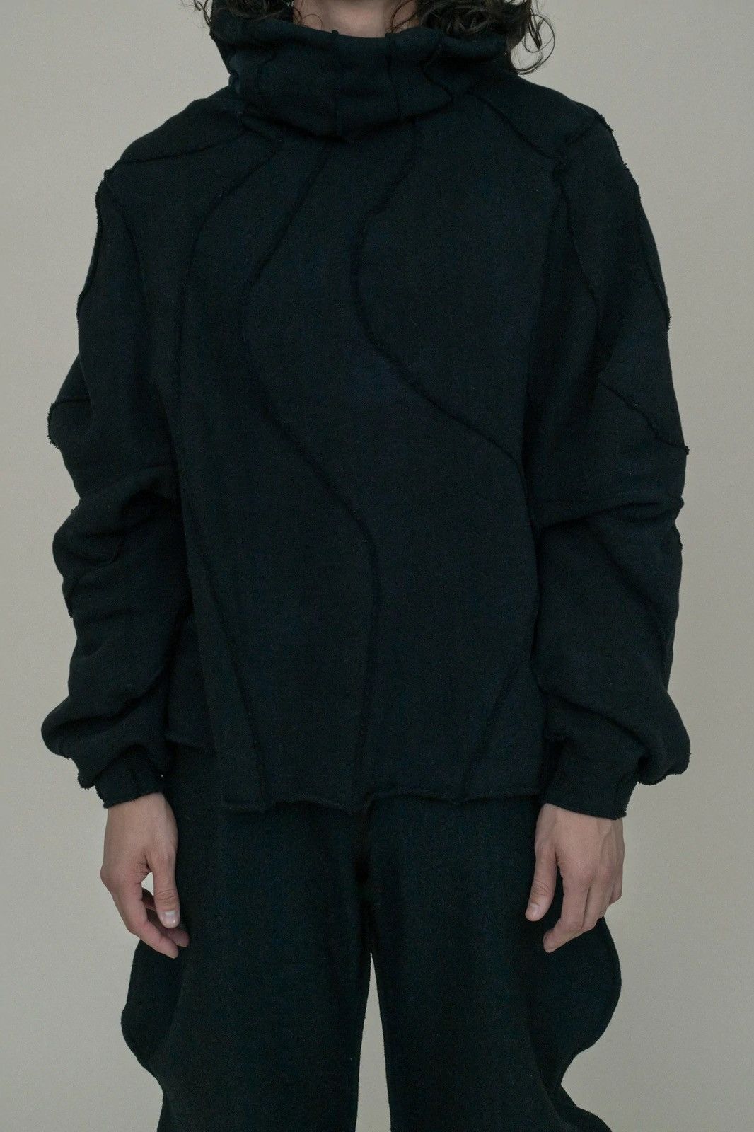 Jordan Arthur Smith Collection 2 Black Dip Dyed Reversible Human Sweater Size US L / EU 52-54 / 3 - 5 Thumbnail