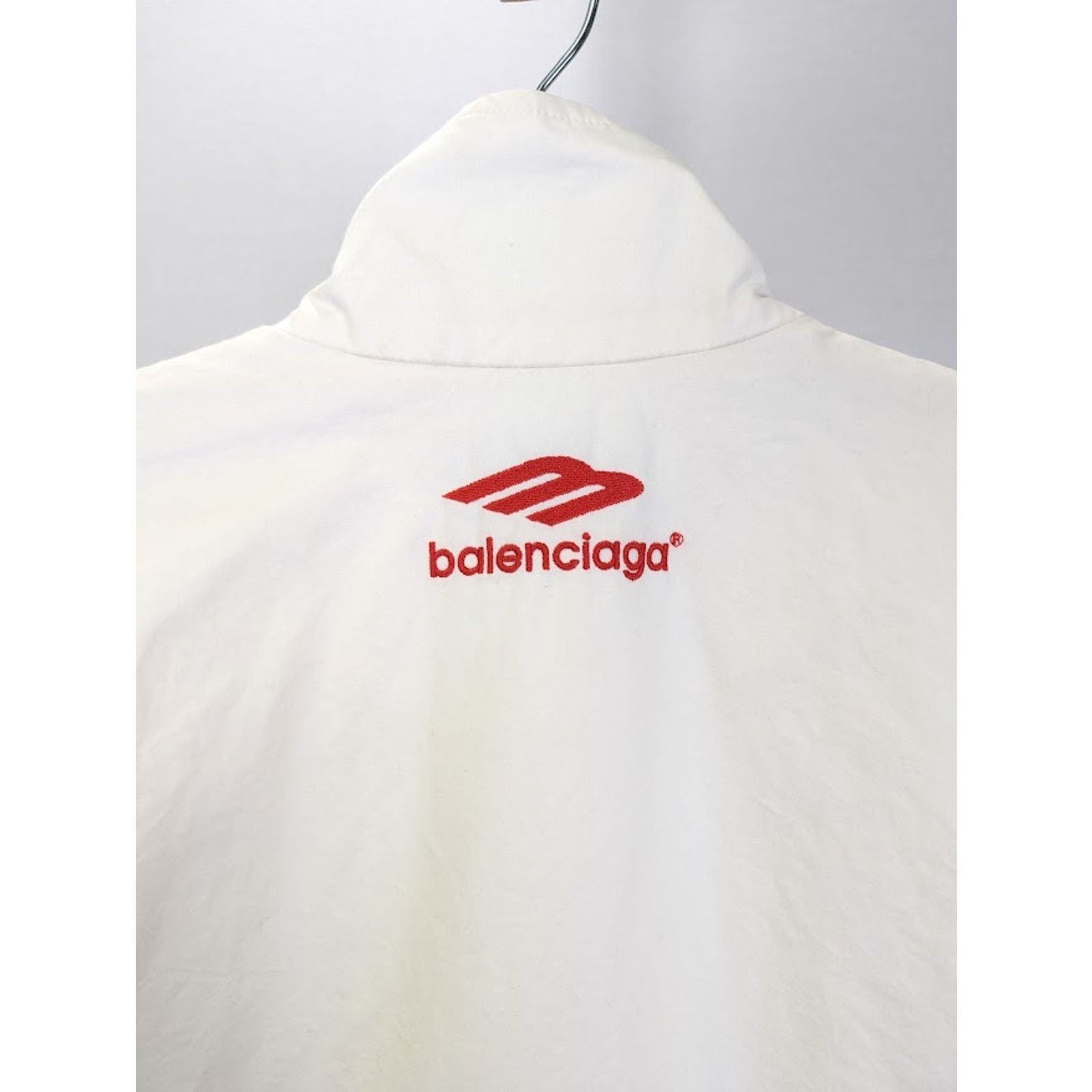 Balenciaga o1rshd1 Micro Cotton Canvas Top League Tracksuit Jacket Size US XXS / EU 40 - 13 Thumbnail