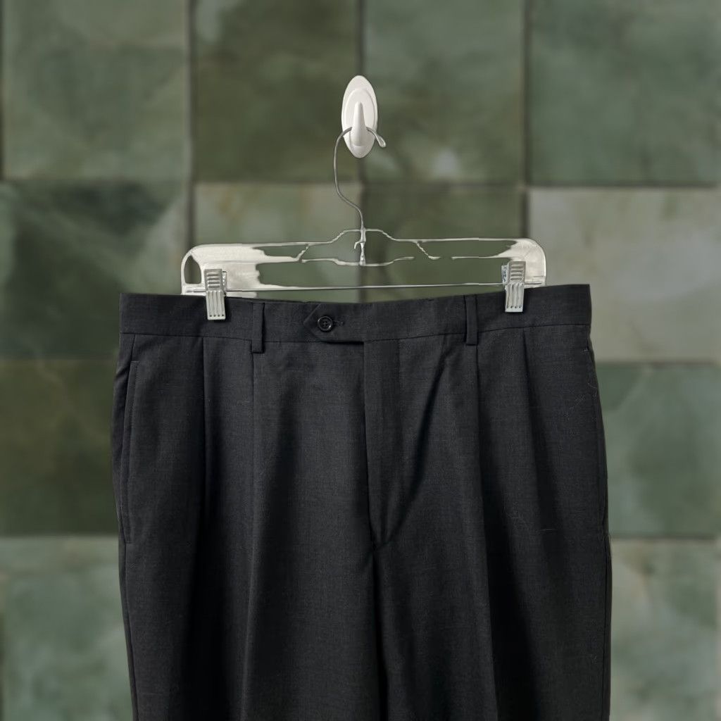 Jos. A. Bank VINTAGE? No. Jos A Bank Pants 35x37 Dark Gray Windsor 100% Wool Pleated YKK NWT Msrp Size US 35 - 1 Thumbnail