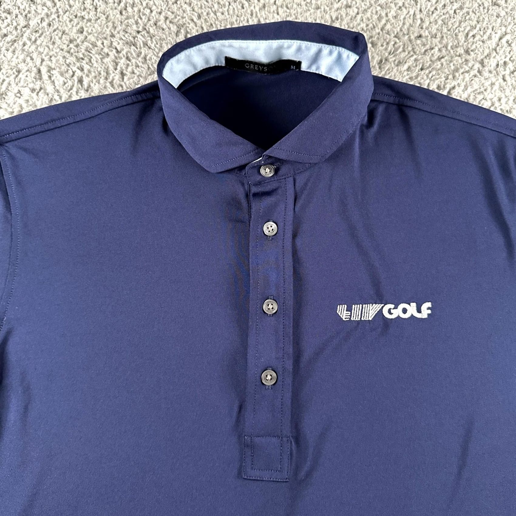 Vintage Greyson LIV Golf Polo Shirt Mens Medium Blue Stretch Performance Athletic Size US M / EU 48-50 / 2 - 2 Thumbnail