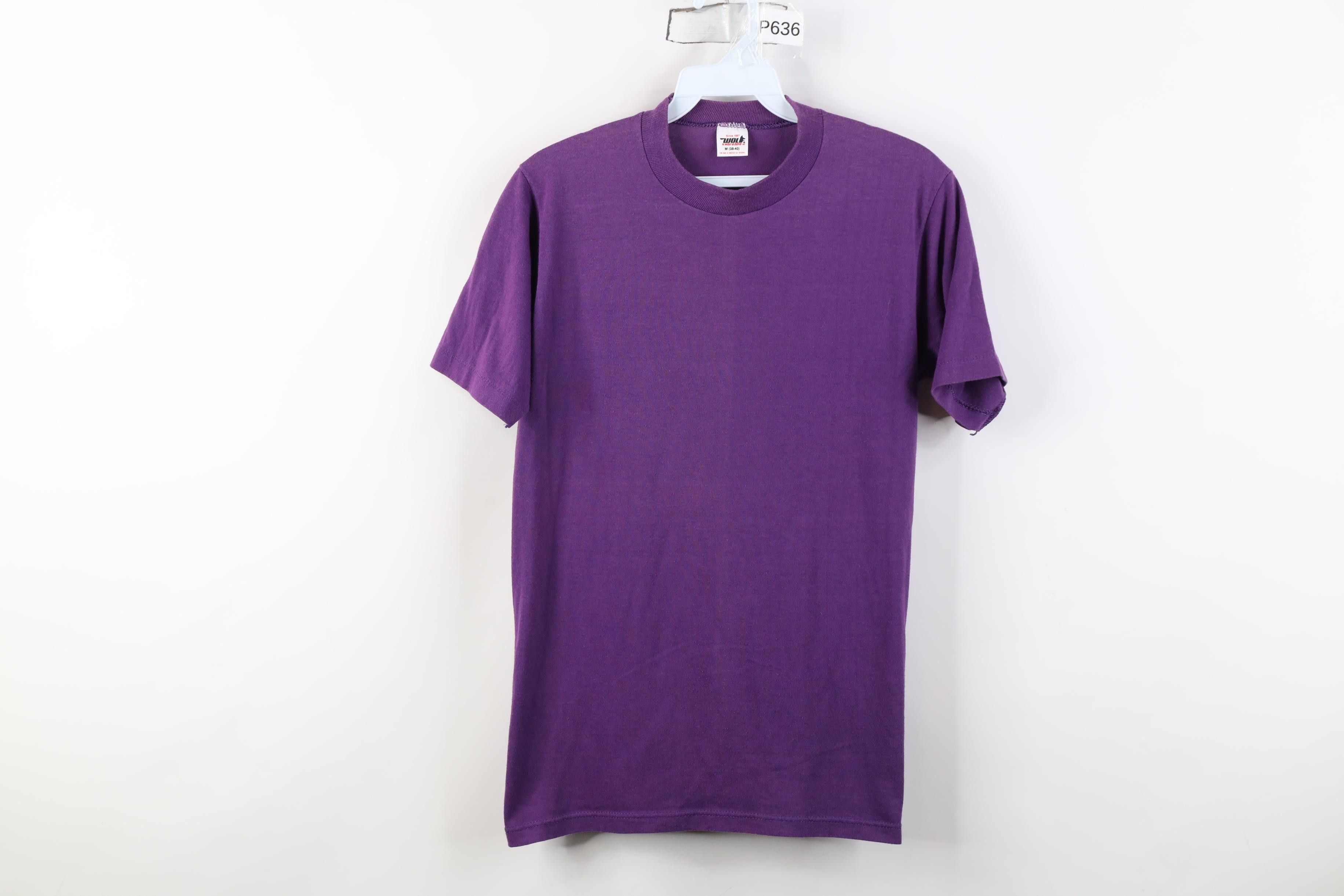 Vintage Vintage 70s 80s Streetwear Sun Faded T-Shirt Purple USA Size US M / EU 48-50 / 2 - 1 Thumbnail
