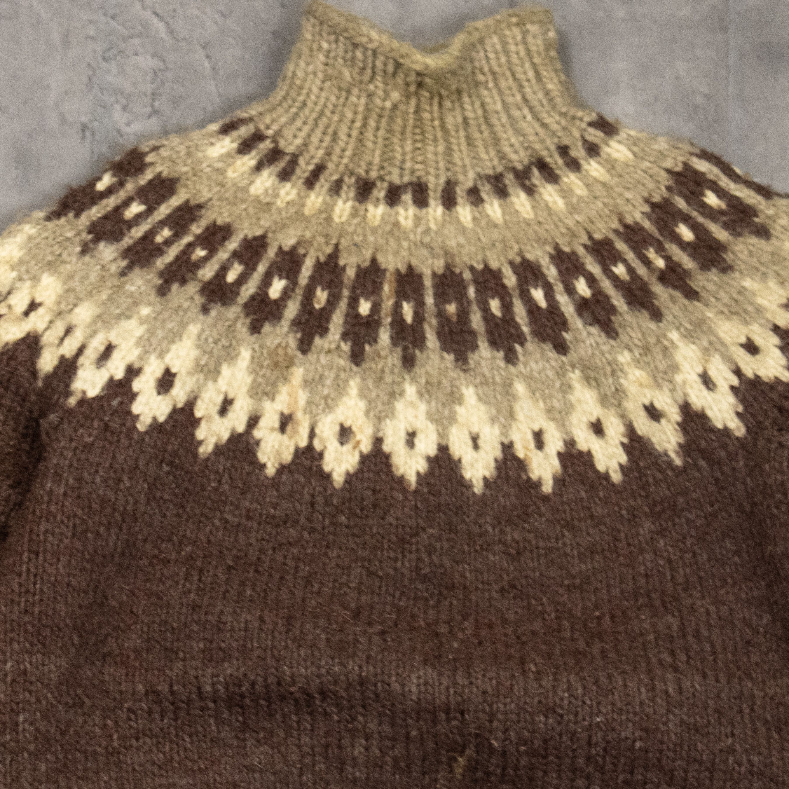 Vintage Vintage 90's Handmade Thick Wool Fleece Mock Neck Sweater Size US M / EU 48-50 / 2 - 6 Thumbnail