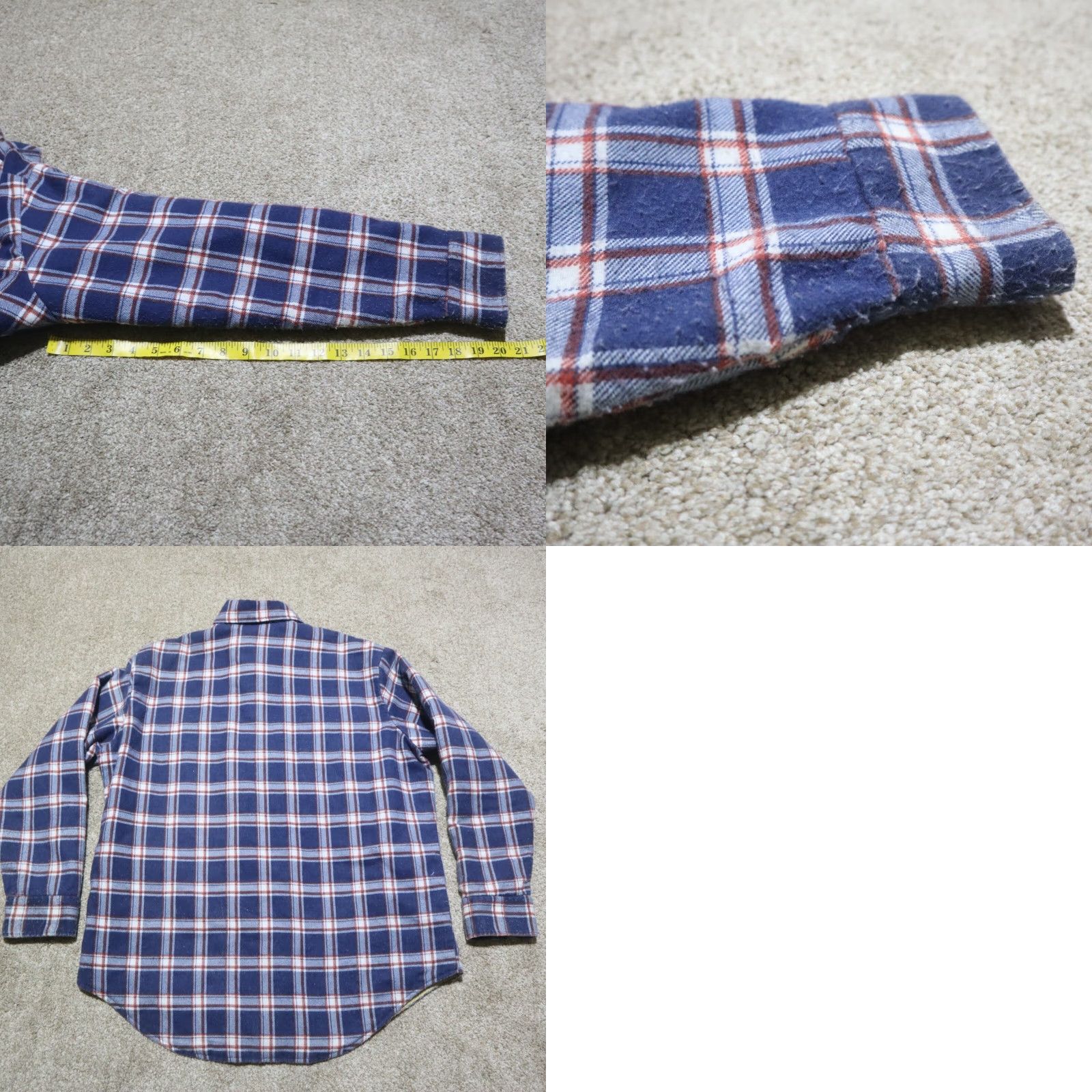 Wrangler VINTAGE Wrangler Coat Shirt Mens Large Blue Plaid Insulated Snap Button 46 Chest Fall Winter Fashion Workwear Size US L / EU 52-54 / 3 - 8 Thumbnail