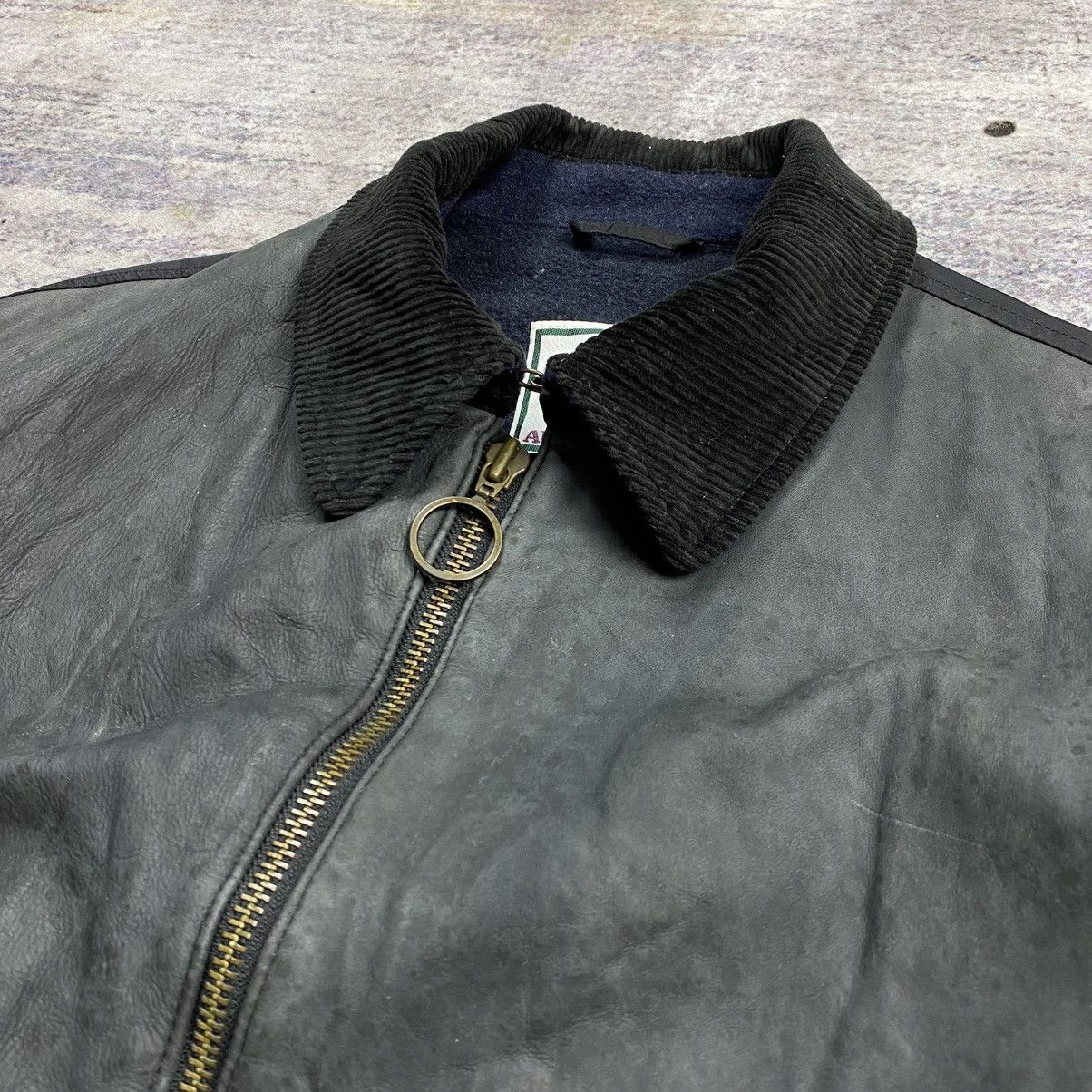 Nigel Cabourn Vintage Archive Nigel Cabourn leather jacket mix nylon Size US XL / EU 56 / 4 - 7 Thumbnail