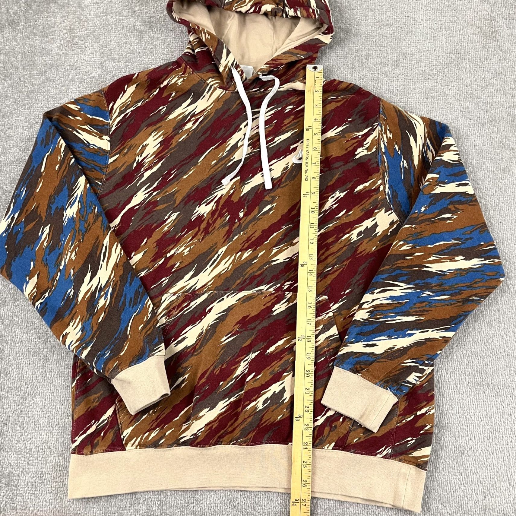 Nike NIKE Hoodie Sweatshirt Men Large AOP Sport Essentials Fleece Pullover Hooded with Pockets Multicolor - Nike Sportswear Size US L / EU 52-54 / 3 - 4 Thumbnail