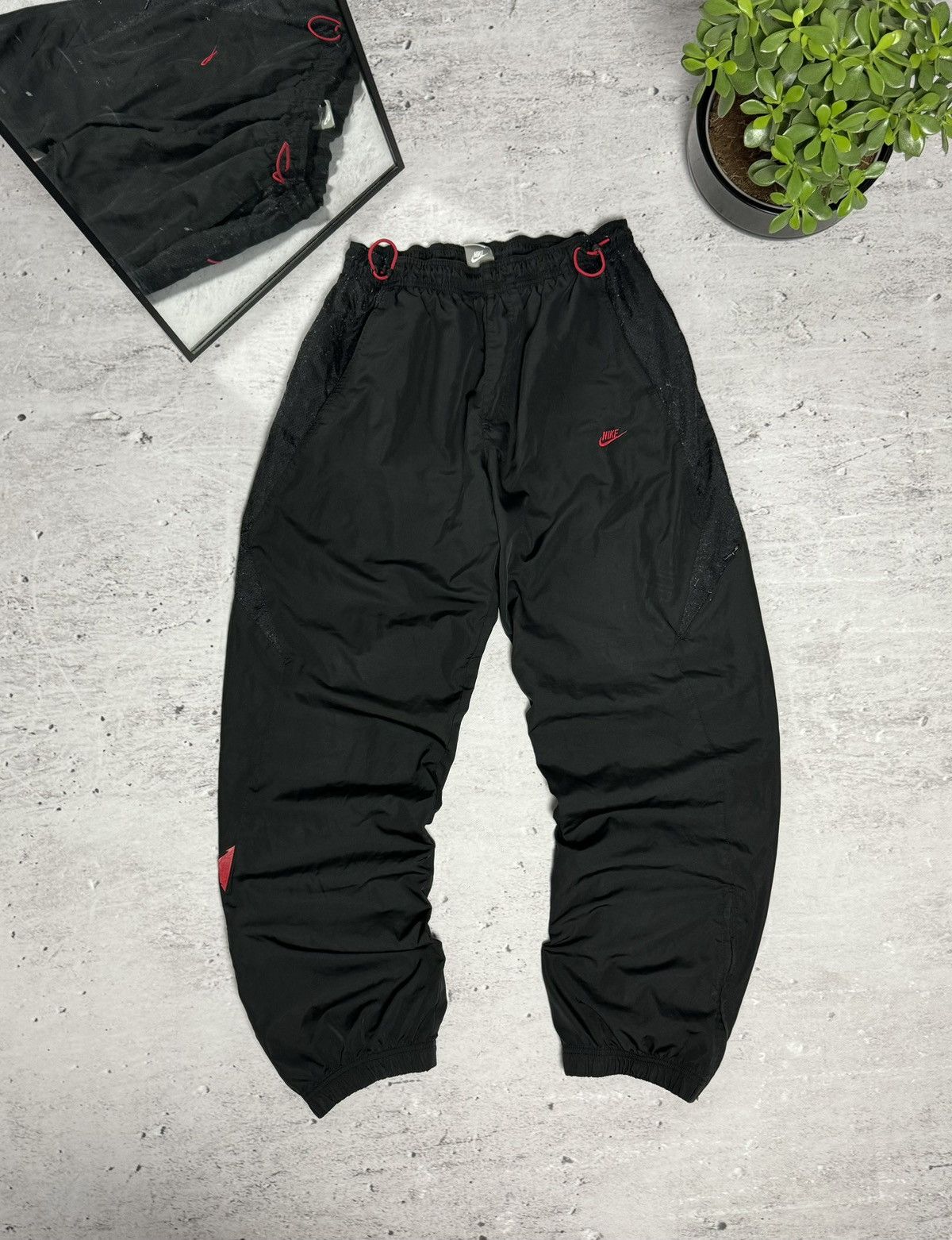 00s Nike Vintage Nylon Airmax Baggy Joggers Pants Drill