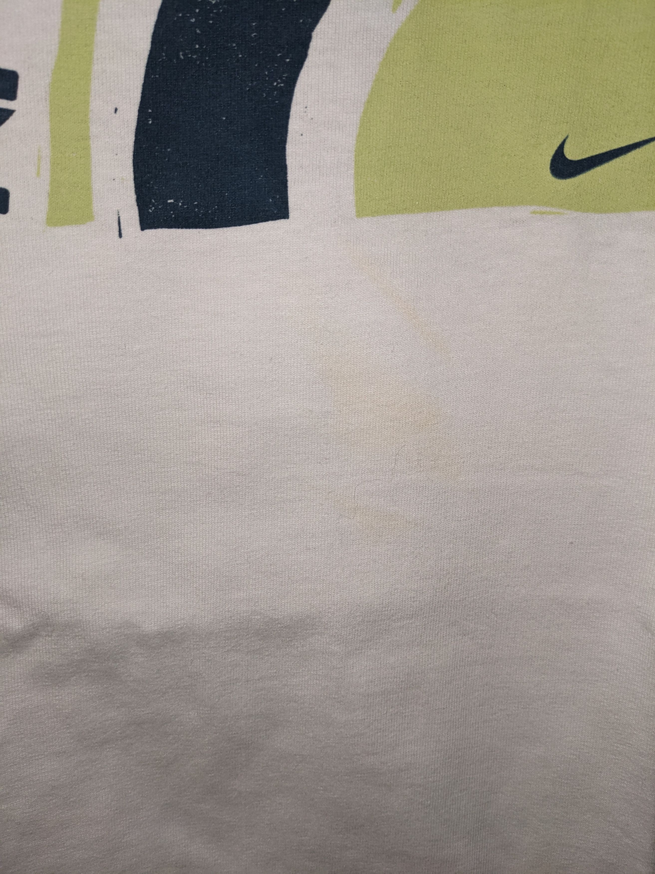Nike × Vintage Vintage 90s Nike Arch Swoosh White Large T-Shirt Size US L / EU 52-54 / 3 - 7 Thumbnail