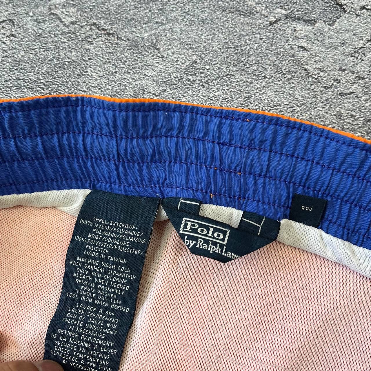 Polo Ralph Lauren Vintage Y2K Polo Ralph Lauren Orange Swim Shorts Size S Size US 35 - 7 Thumbnail