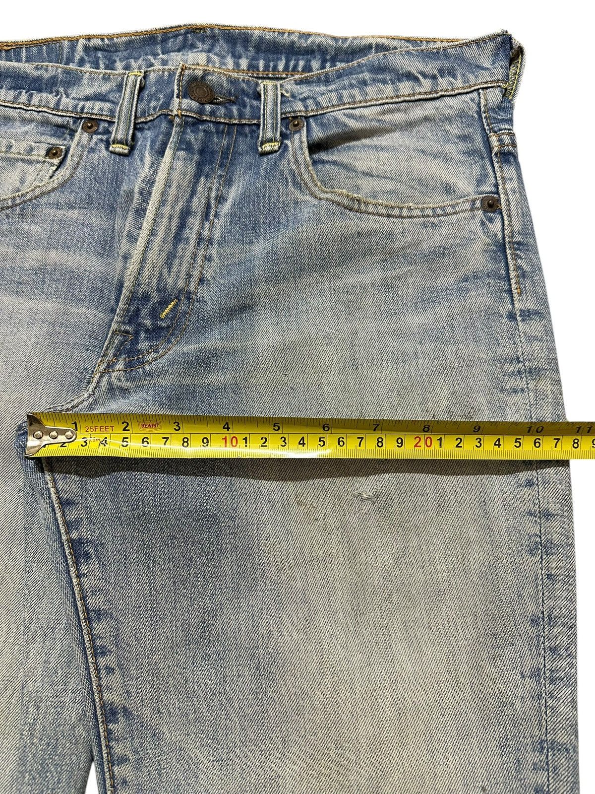Denime Vintage Japan Denime Faded Wash Style Distress Bootcut Jeans Size US 31 - 15 Thumbnail