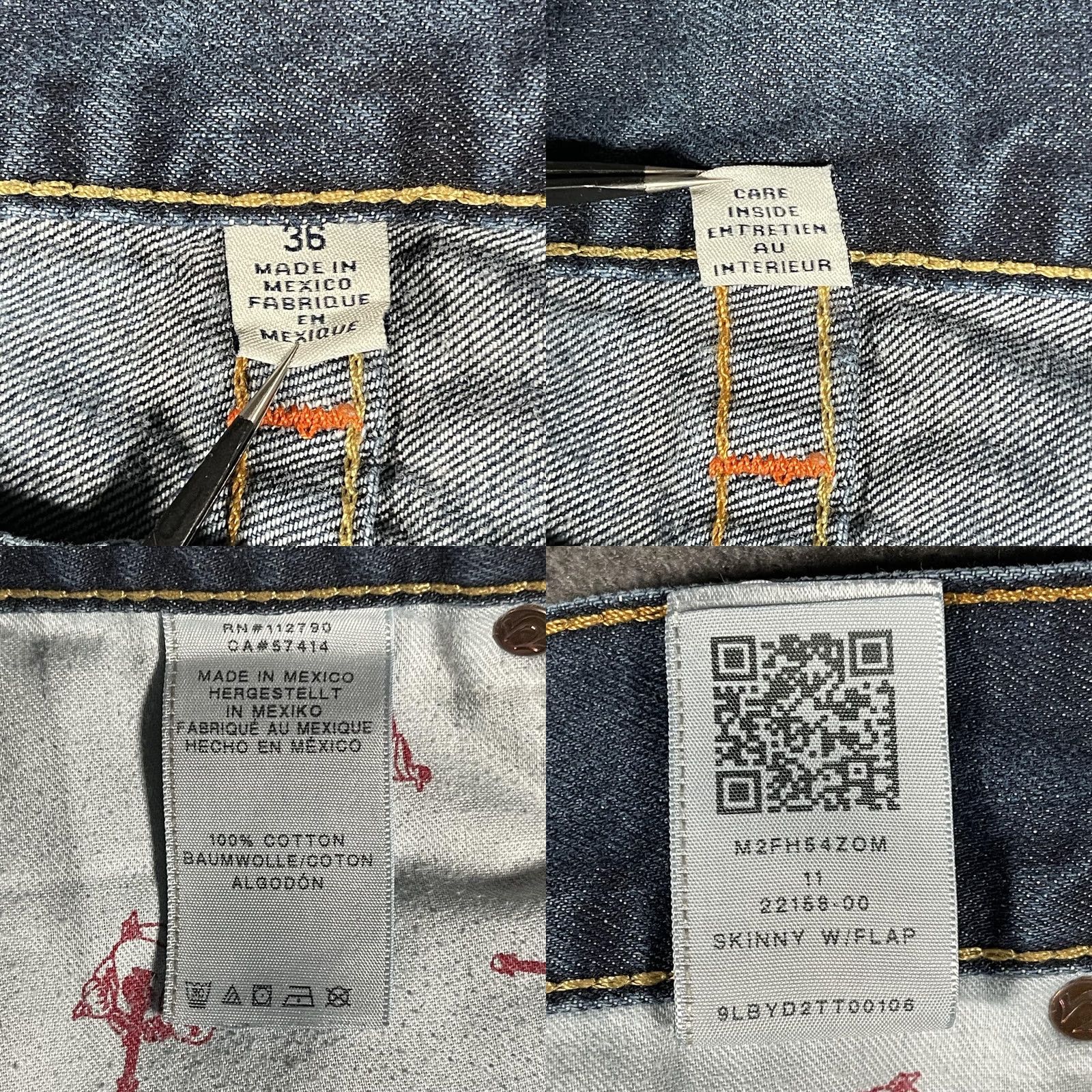 True Religion True Religion Jeans Mens 37x33 Blue Skinny W/Flap Slim Fit Medium Wash Denim Jeans Mens 37 in Blue Skinny W/Flap Size US 36 / EU 52 - 8 Thumbnail