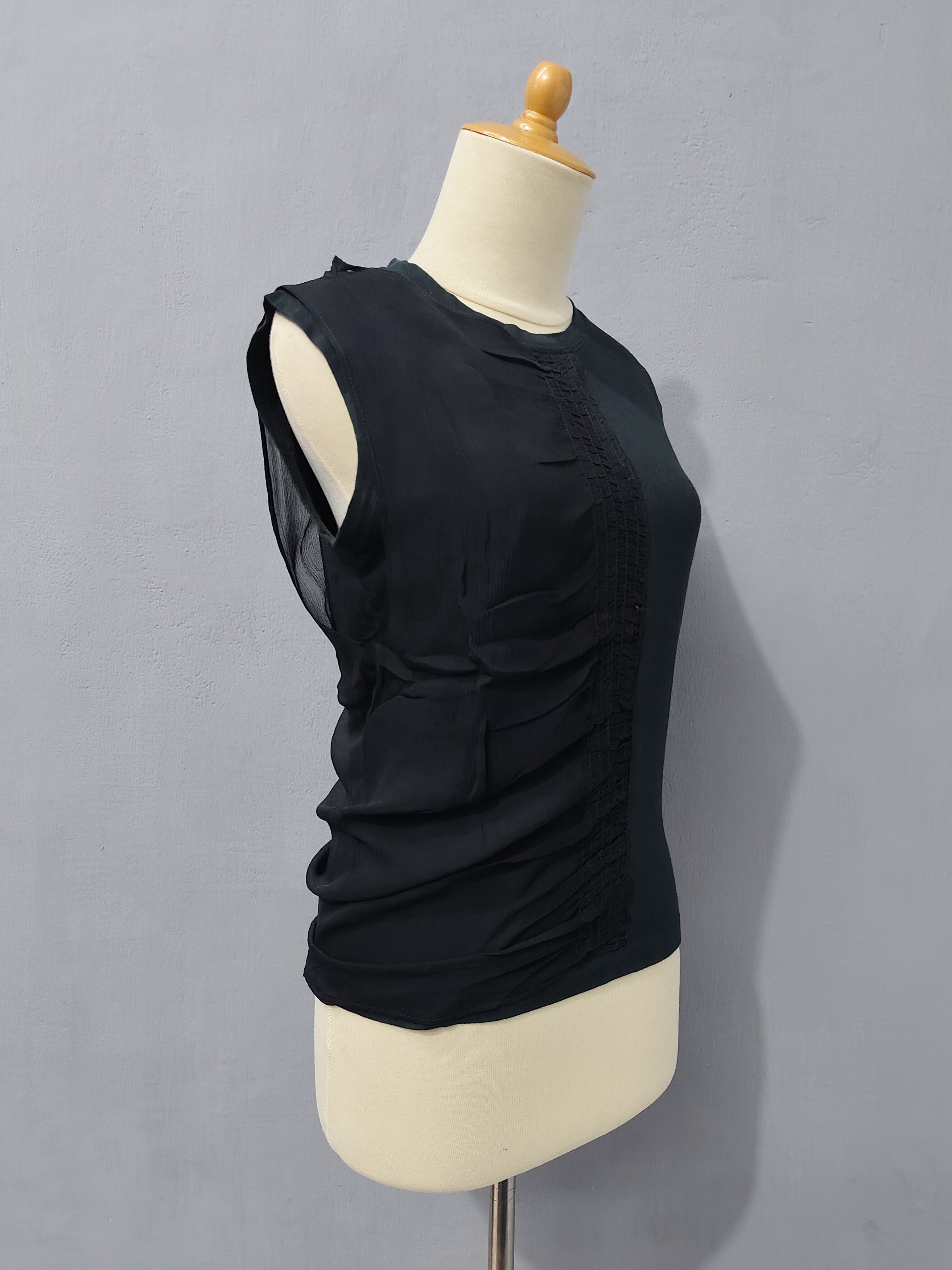 Jean Colonna 00s Jean Colonna- Vertical Ruched Panel Construction Top Size S / US 4 / IT 40 - 3 Thumbnail