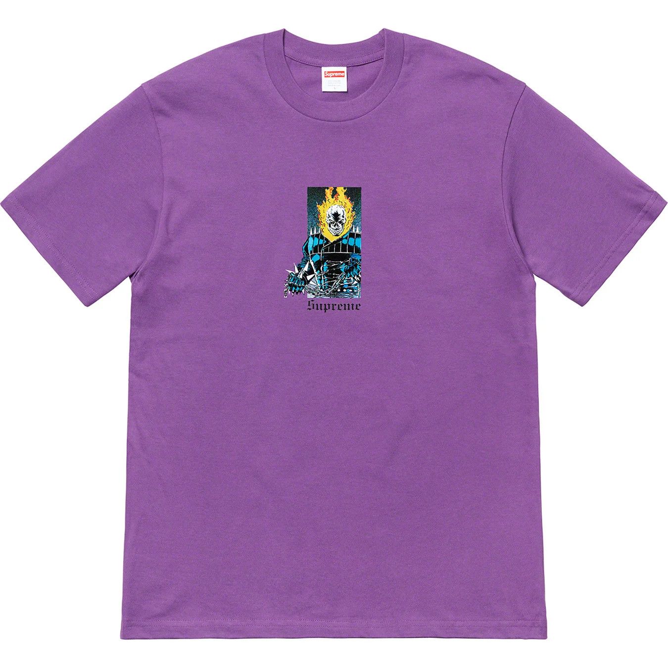 image of Supreme Ghost Rider Tee Purple Medium, Men's