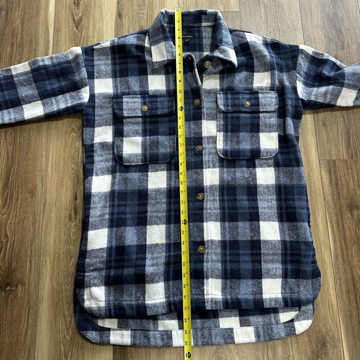 Banana Republic Women’s Banana Republic Heavy Flannel Shirt Jacket Shacket Size M / US 6-8 / IT 42-44 - 8 Thumbnail
