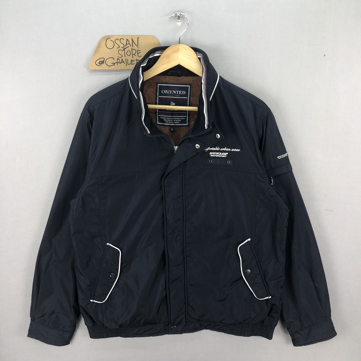 Dunlop Vintage Dunlop Motorsport Urbanwear Zipper Jacket Size US L / EU 52-54 / 3 - 1 Thumbnail