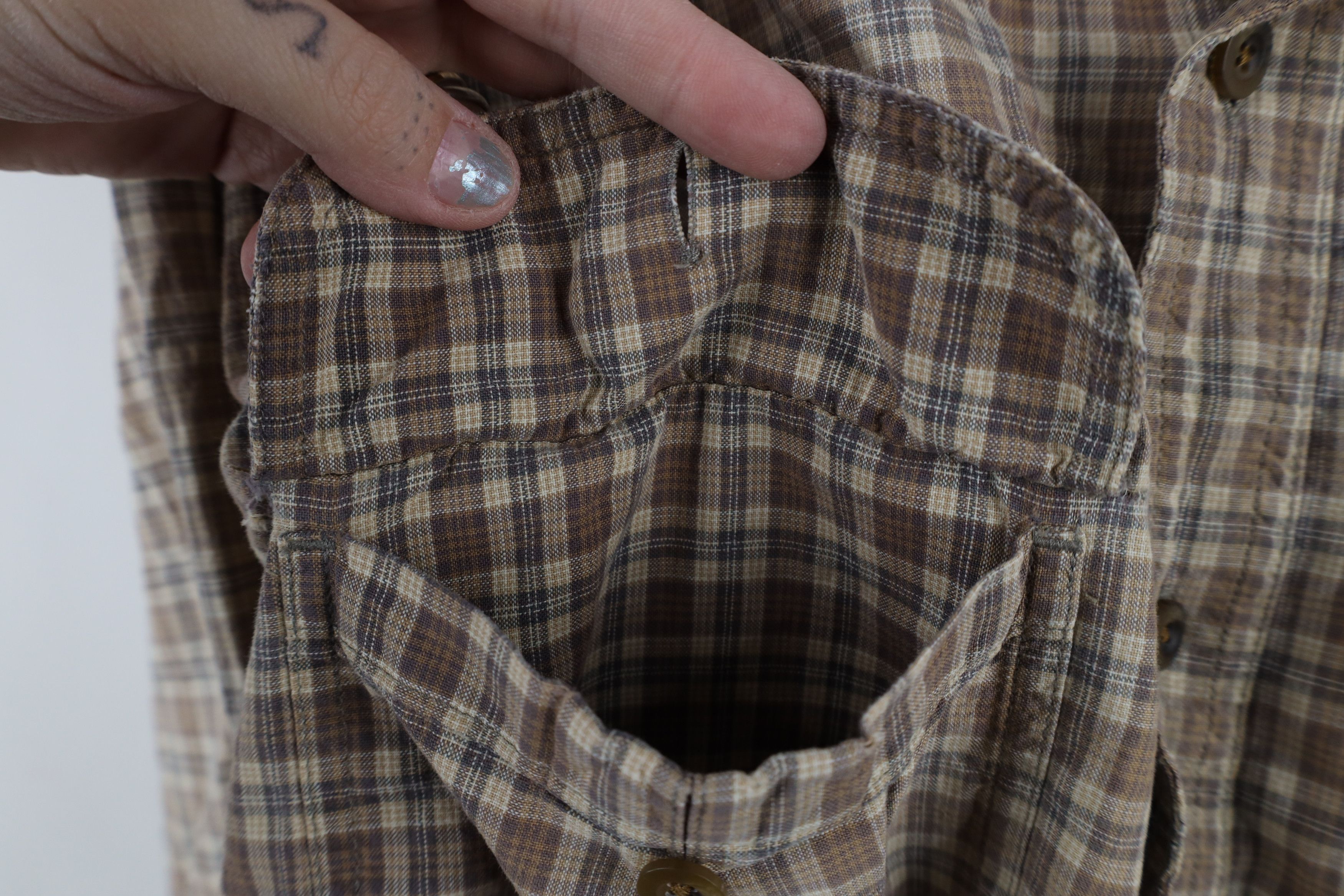 Cabelas × Vintage Vintage Cabelas Double Pocket Collared Button Shirt Plaid Size US M / EU 48-50 / 2 - 9 Thumbnail