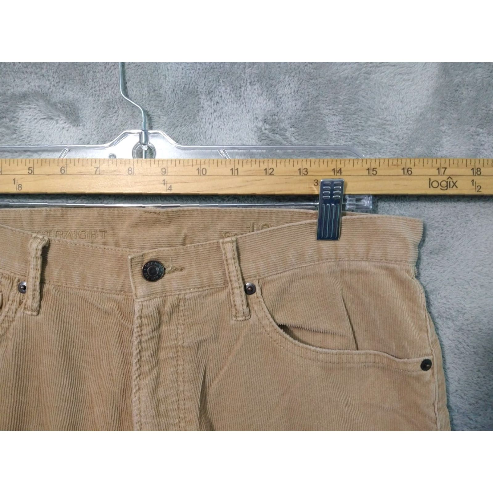Gap Gap 1969 Pants Mens 32x32 Beige Corduroy Straight Regular Fit 5-Pocket Mid Rise Casual Shirts? Size US 32 / EU 48 - 3 Thumbnail