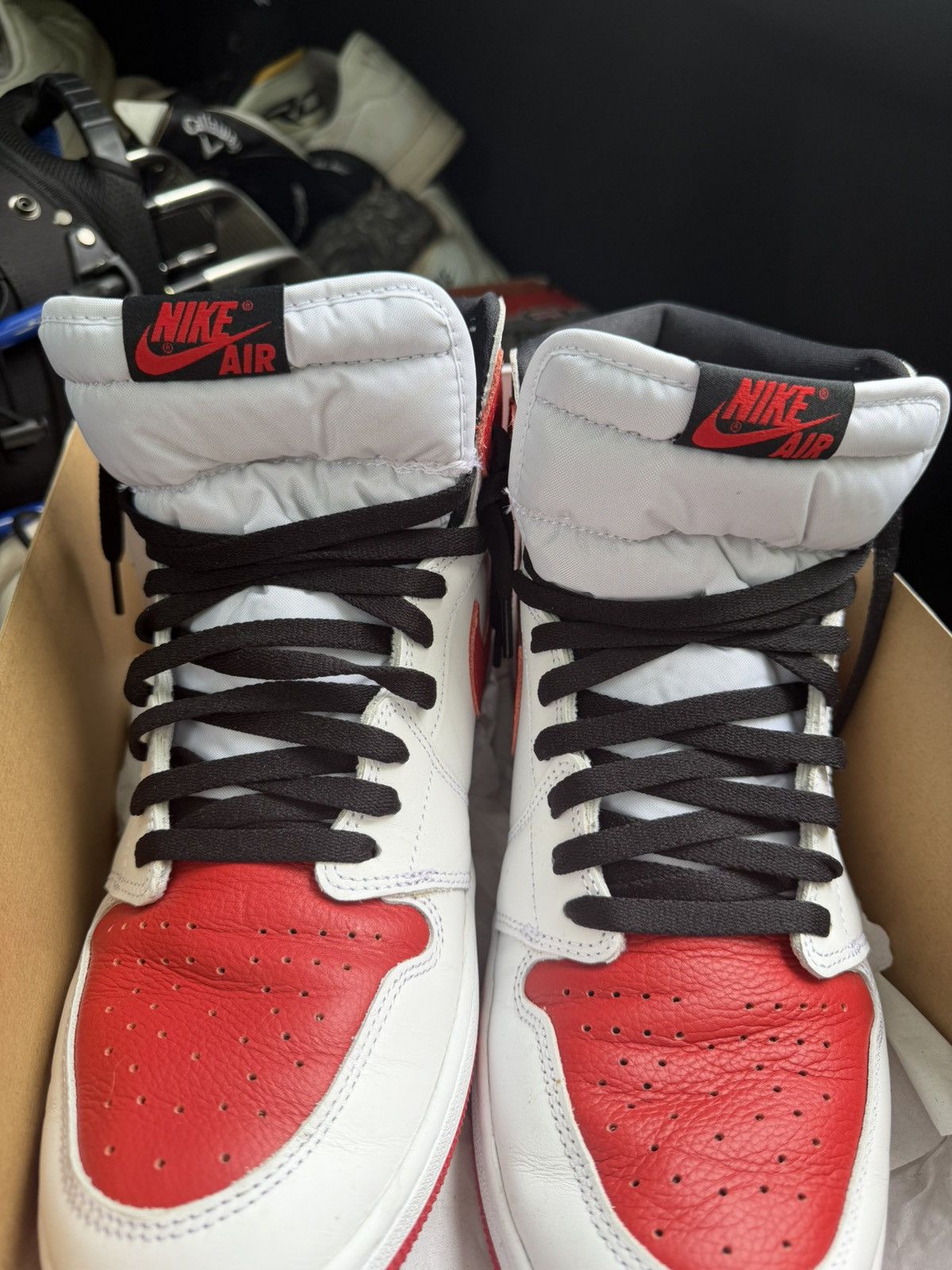 Nike Air Jordan 1 Retro High OG “White/University Red-Black” Size US 14 / EU 47 - 5 Thumbnail