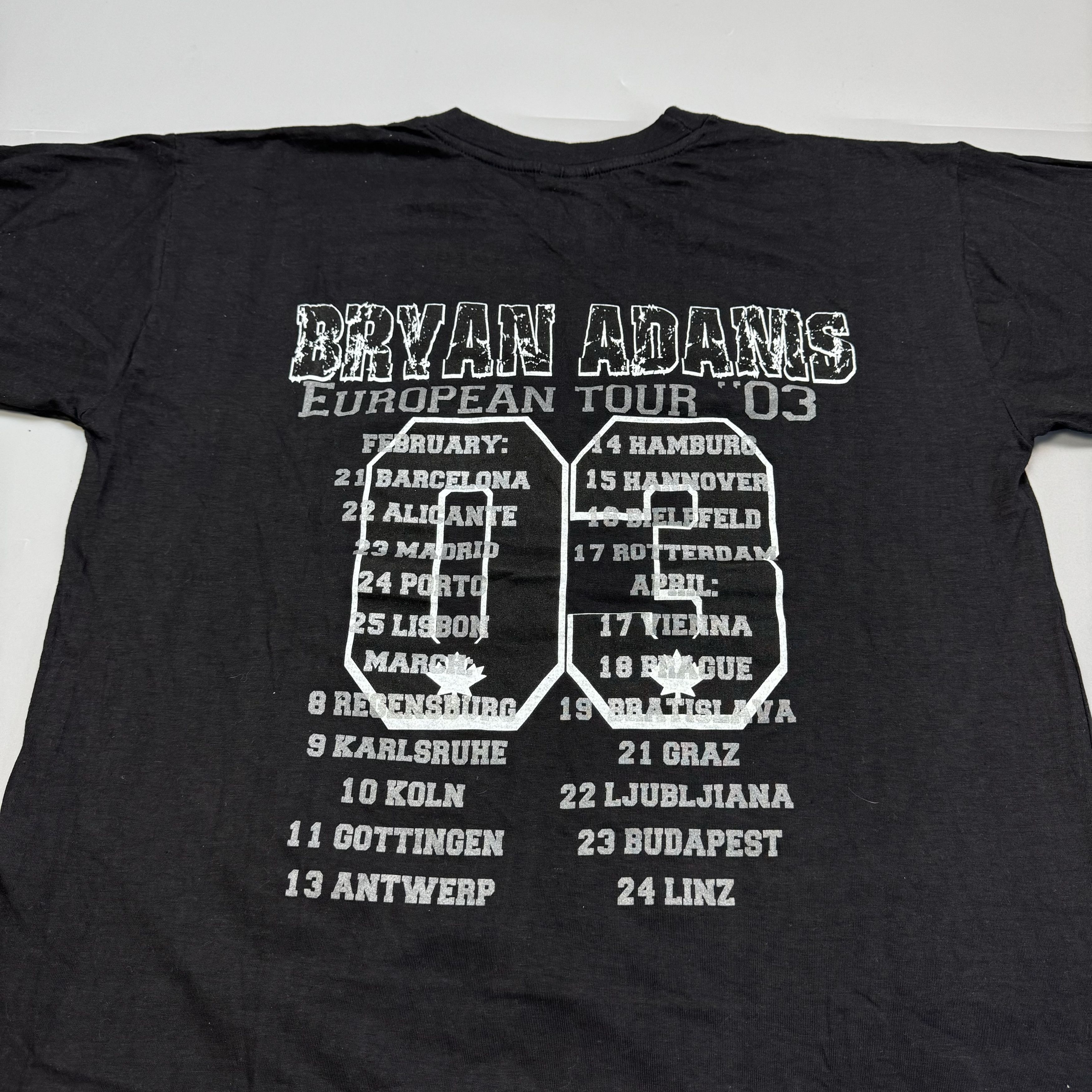 Band Tees × Vintage BRYAN ADAMS 2003 EUROPEAN TOUR BAND T SHIRT RARE PRINTED Size US L / EU 52-54 / 3 - 5 Thumbnail