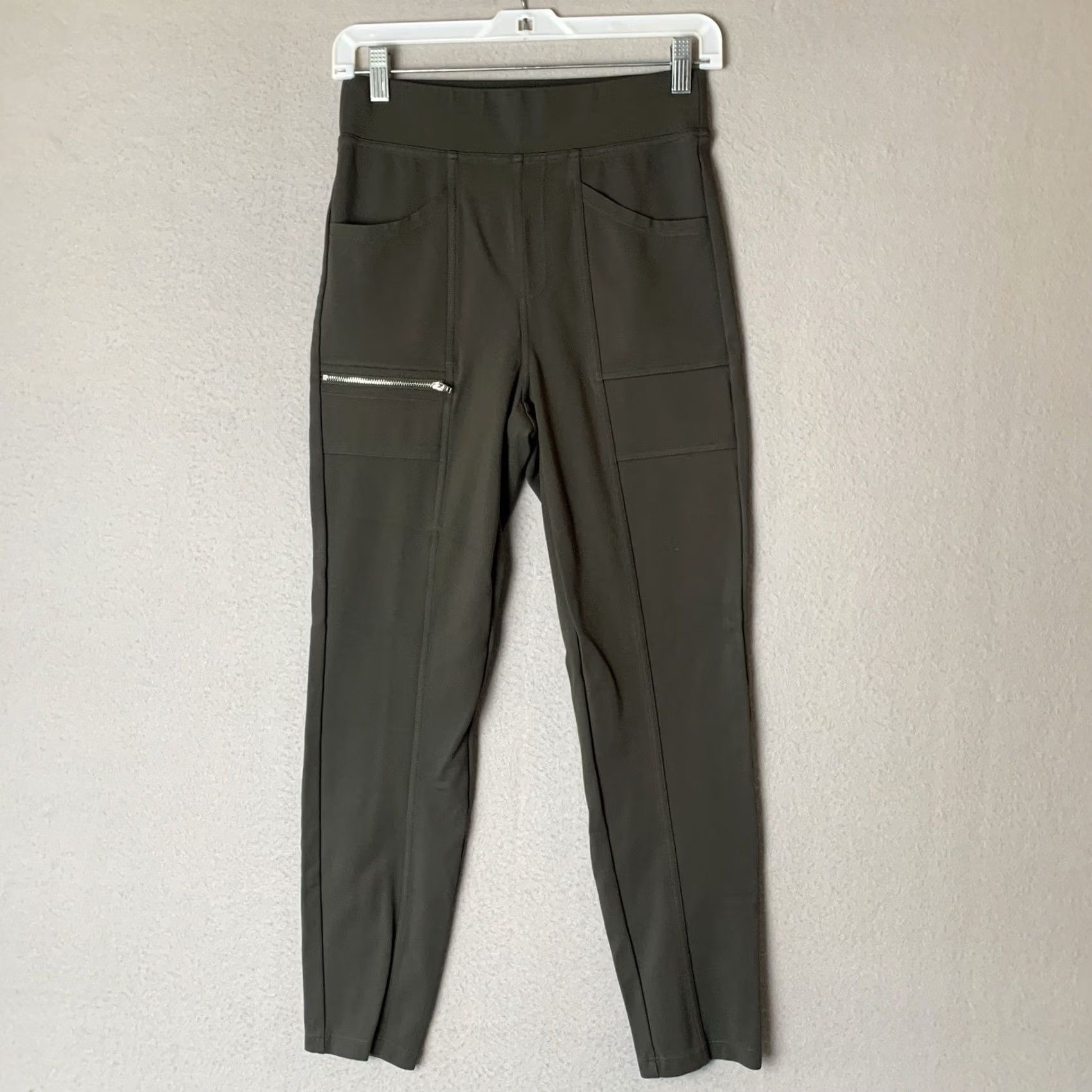 Vintage Halara Pants Women Medium Green Pull On Jogger Career Preppy Minimalist Size 32" / US 10 / IT 46 - 2 Thumbnail