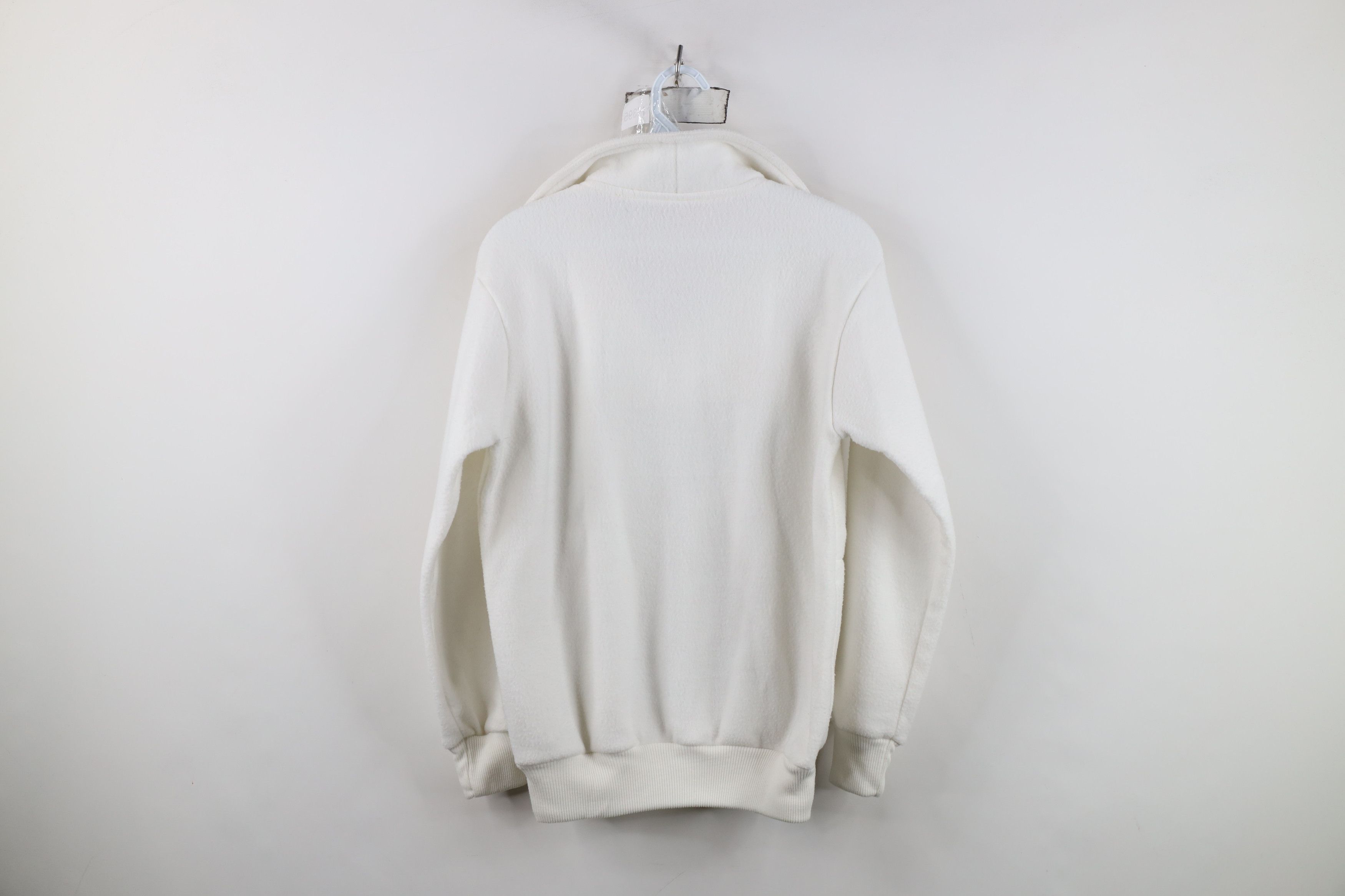 Vintage Vintage 90s Streetwear Half Zip Pullover Sweater White Size S / US 4 / IT 40 - 9 Thumbnail