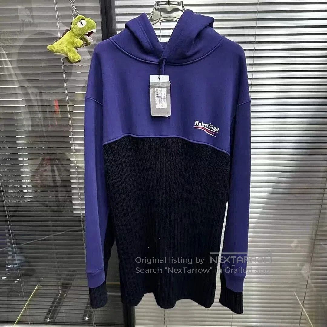 Balenciaga Balenciaga Coke Splicing Hoodie Sweater. Size US S / EU 44-46 / 1 - 1 Thumbnail