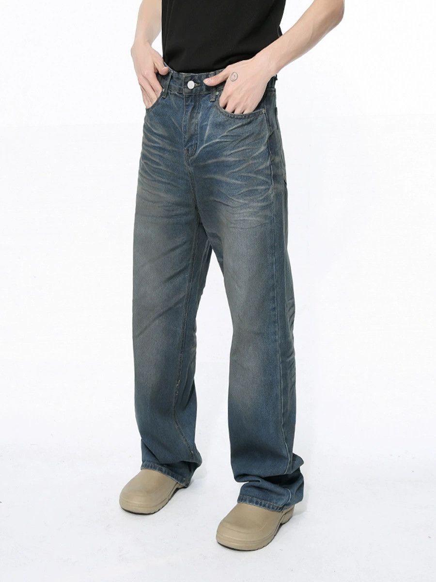 Jean American high street tie-dye wrinkled distressed jeans Size US 32 / EU 48 - 4 Thumbnail