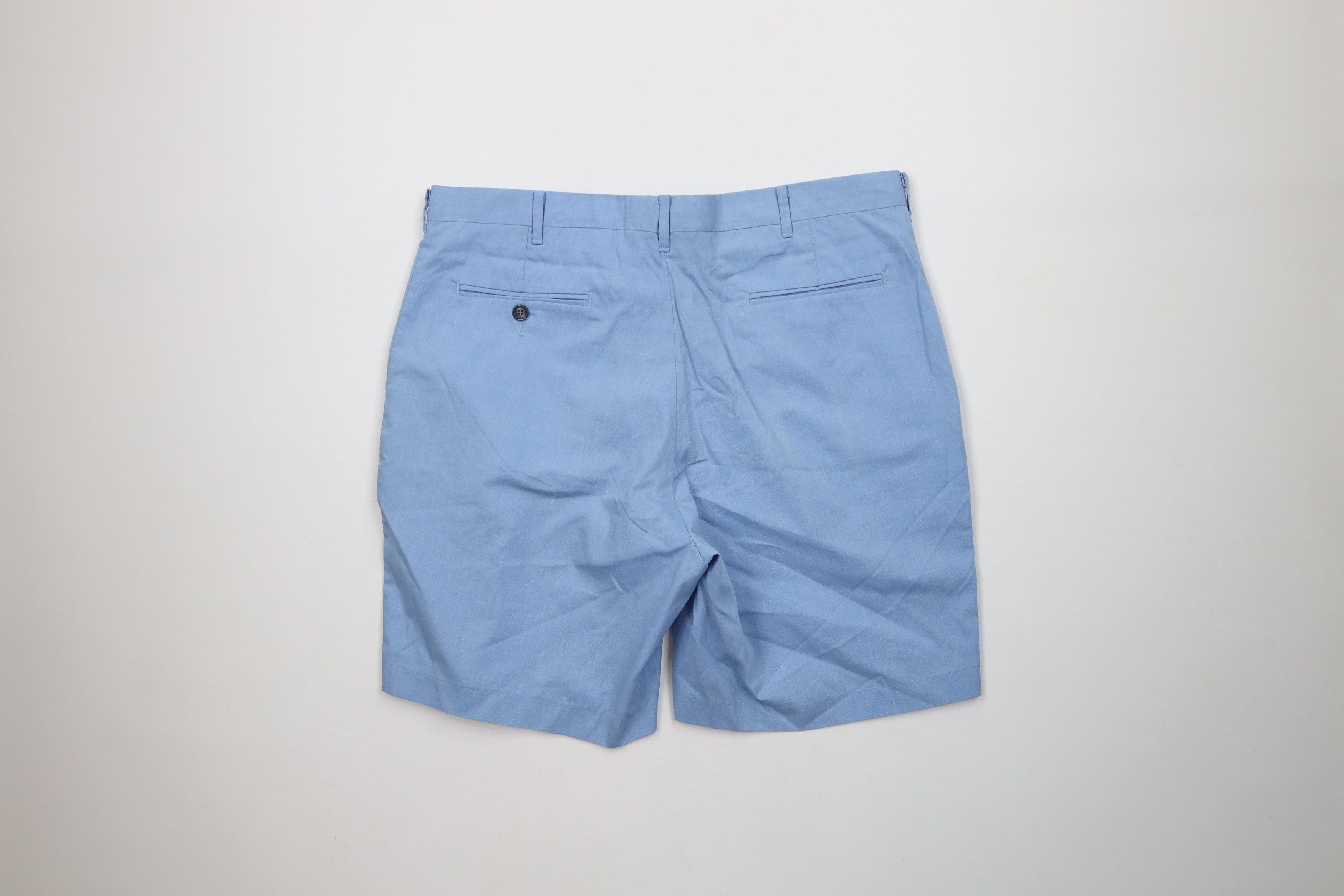 Vintage Vintage 60s 70s Streetwear Above Knee Chino Shorts Blue USA Size US 35 - 9 Thumbnail