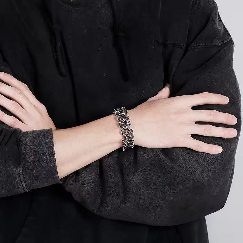 Vintage 20MM Wide Bracelet Twisted Chain Bracelets Size ONE SIZE - 7 Thumbnail