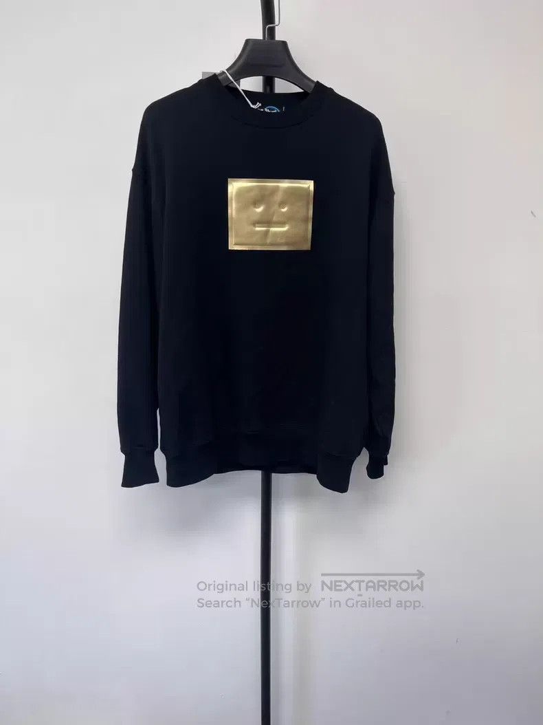 Acne Studios Acne Studios Chest Metal Logo Sweater - Black Size US XXS / EU 40 - 1 Thumbnail