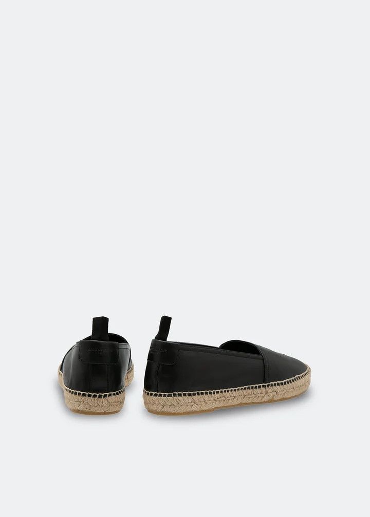 Saint Laurent Paris o1s1wg110126 471740 Monogram Espadrilles in Lambskin Black Size US 8 / EU 41 - 3 Thumbnail