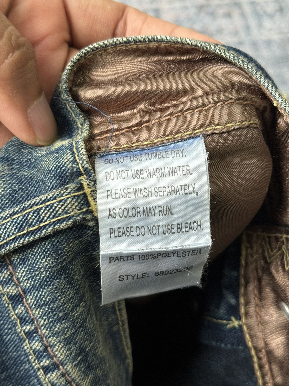 Japanese Brand Vintage Icom Super Flared Distressed Denim / GOA Ikam Style Size US 32 / EU 48 - 13 Thumbnail