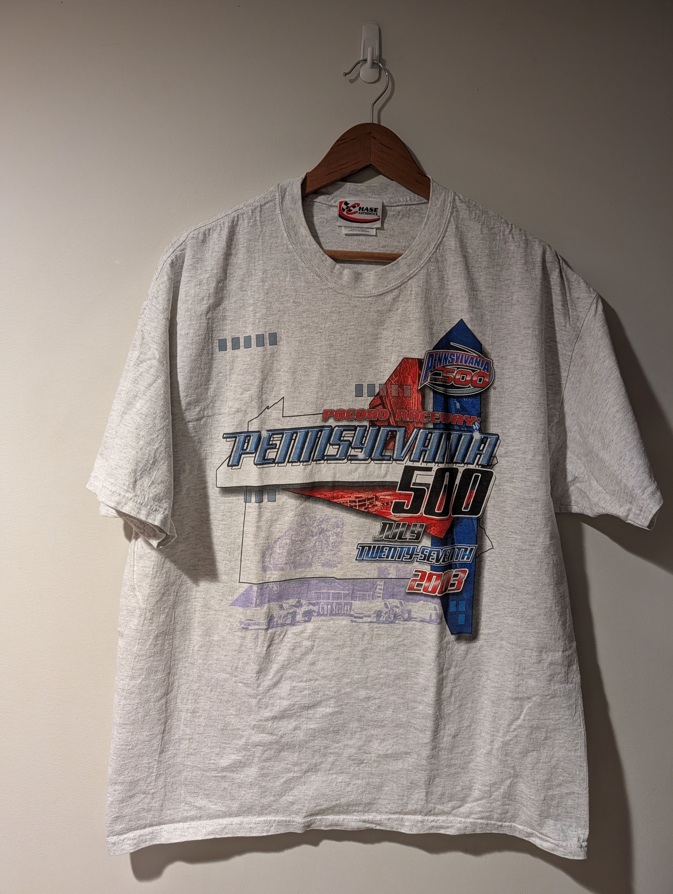 NASCAR Vintage 2003 Pennsylvania 500 Pocono Raceway NASCAR T-Shirt Size US XL / EU 56 / 4 - 3 Thumbnail