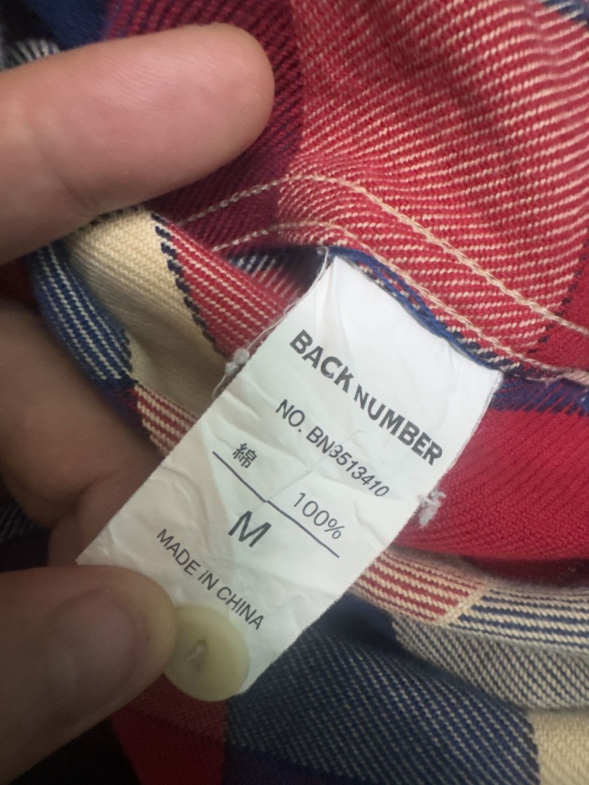 Flannel Flannel Vintage BACK NUMBER Plaid Design Size US M / EU 48-50 / 2 - 14 Thumbnail