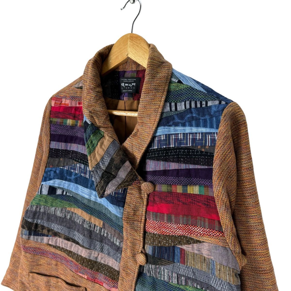 Vintage 🌟GIEMON KASURI JAPAN PATCHWORK JACKET LIKE KAPITAL Size M / US 6-8 / IT 42-44 - 4 Thumbnail