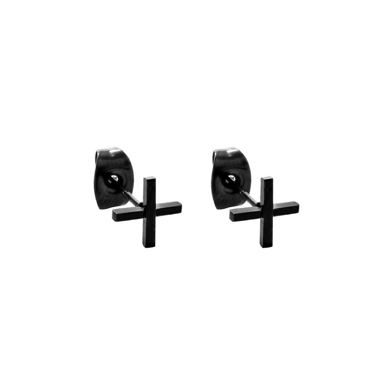 Jewelry Minimalist Cross Stud Earrings Size ONE SIZE - 3 Thumbnail