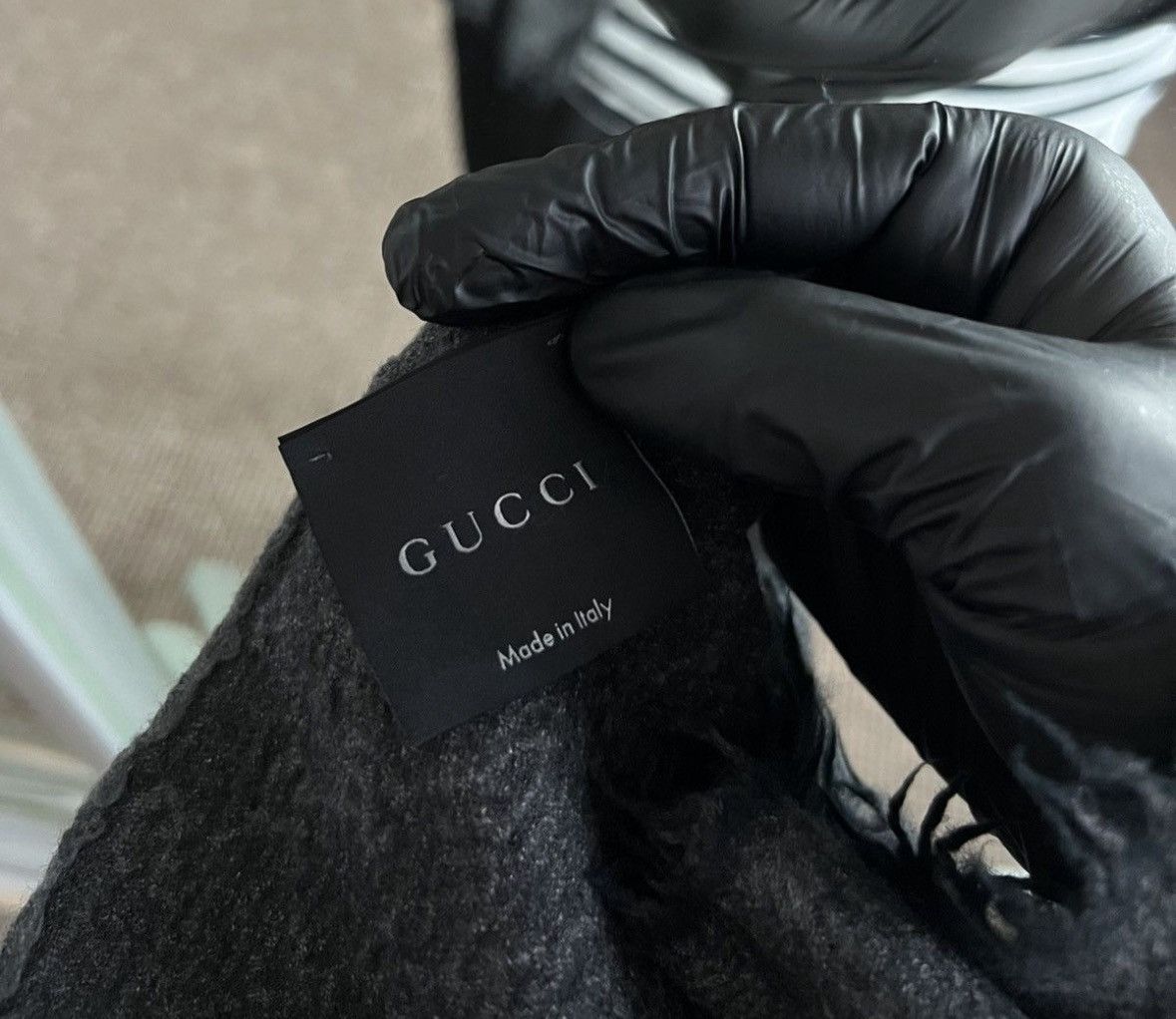 Gucci Vintage Gucci Scarf Wool Monogram Size ONE SIZE - 10 Thumbnail