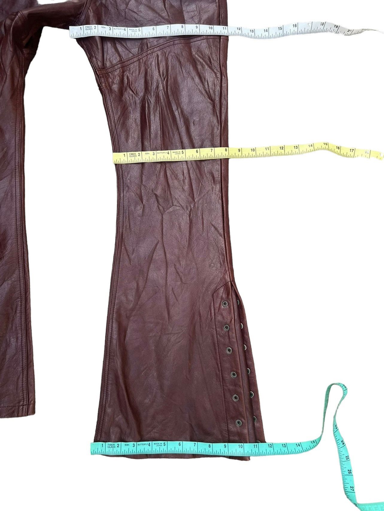 Tornado Mart Vintage Tornado Mart Patina Leather Super Flare Pant Size US 31 - 4 Thumbnail