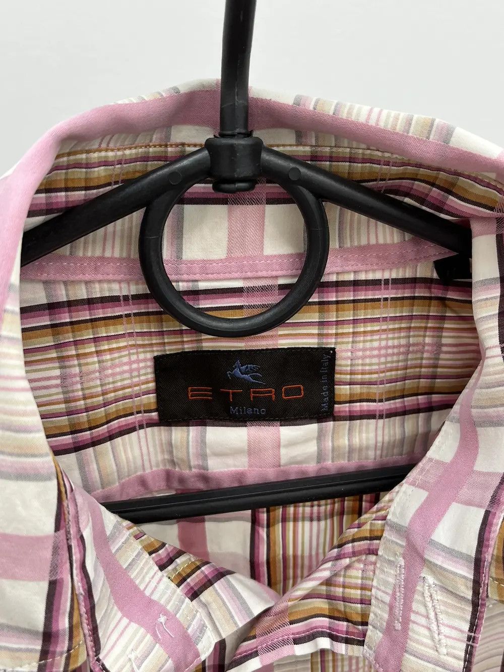 Etro Etro Logo Embroidered Cotton Button Up Shirt Size US L / EU 52-54 / 3 - 2 Thumbnail