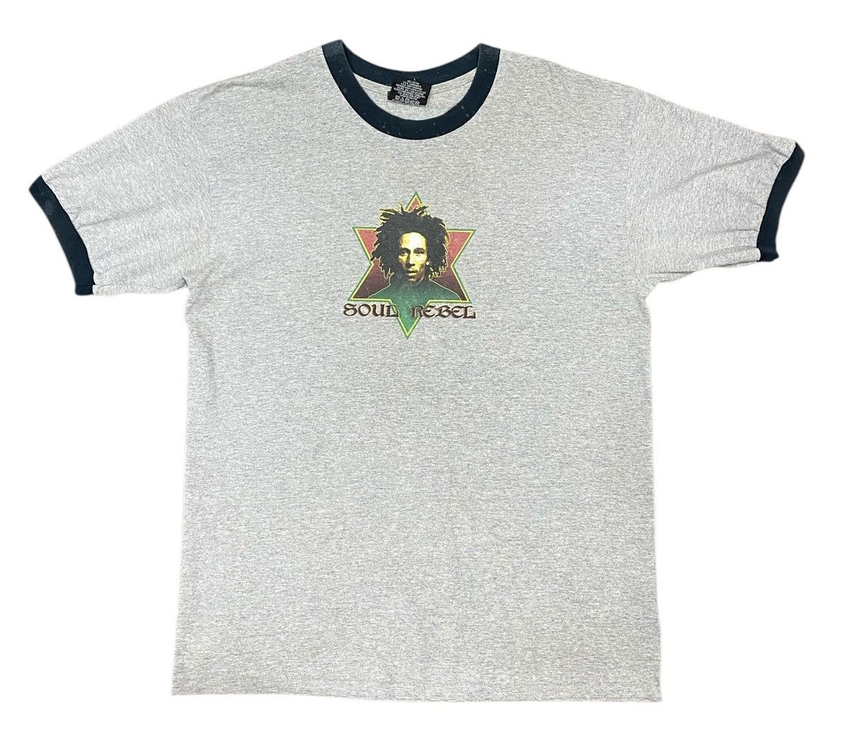 Bob Marley Rare Vintage BOB MARLEY Ringer Shirt Size US L / EU 52-54 / 3 - 1 Thumbnail
