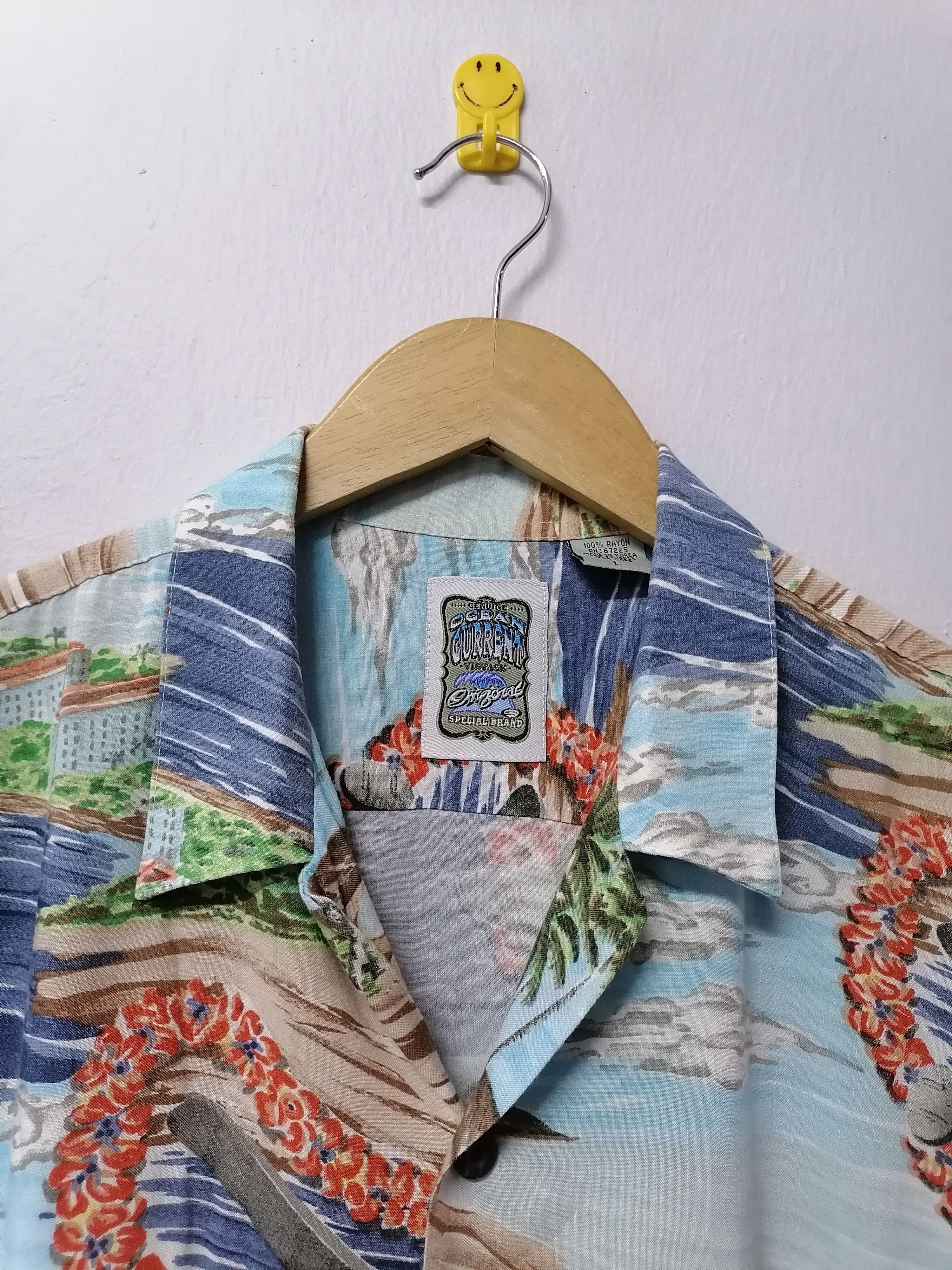 Ocean Current × Vintage Ocean Current C-MRK. INC Registered Prints Hawaiian Shirt Size US L / EU 52-54 / 3 - 2 Thumbnail