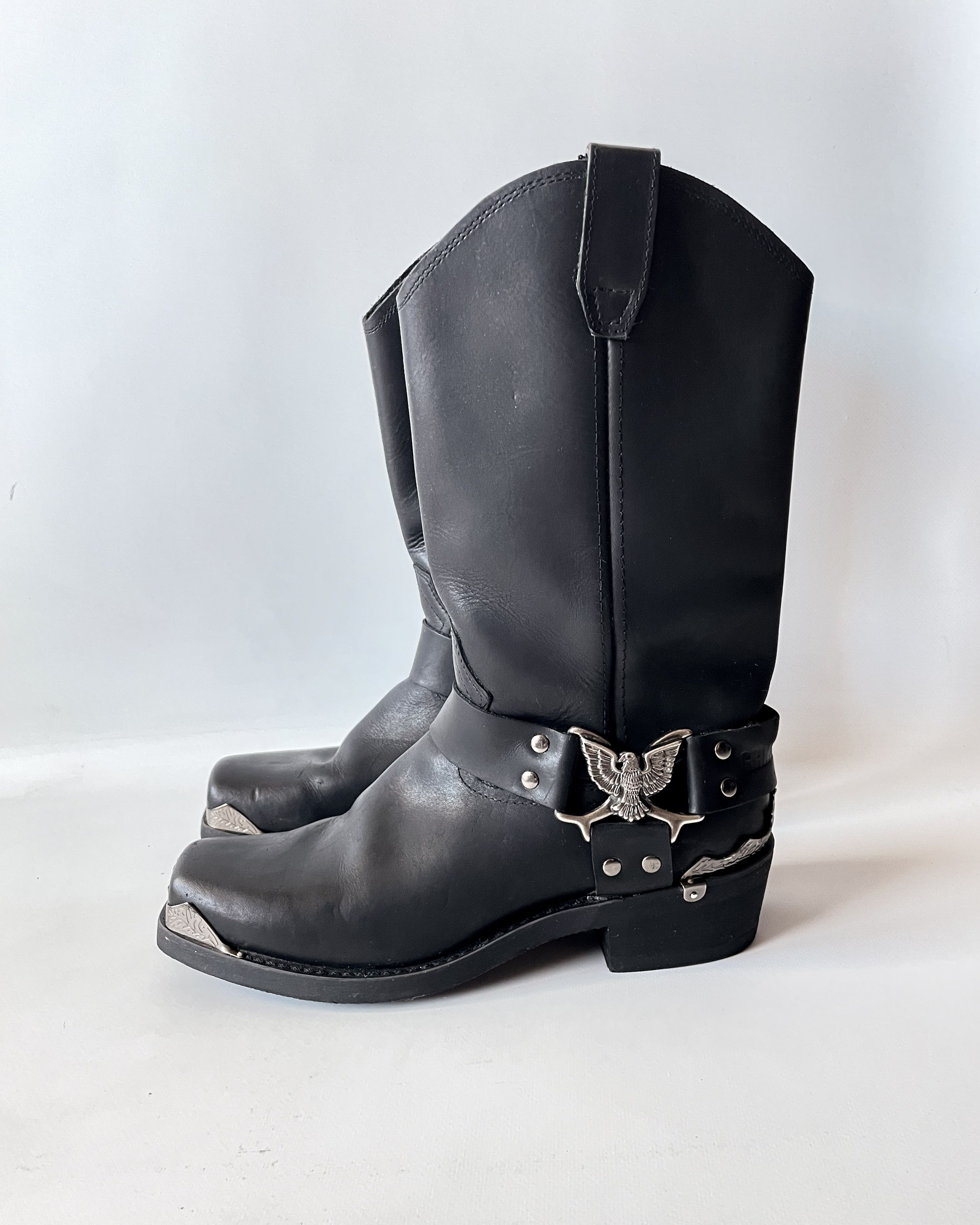 Vintage Vintage Grinders Leather Biker Boots Size US 9 / EU 42 - 3 Thumbnail