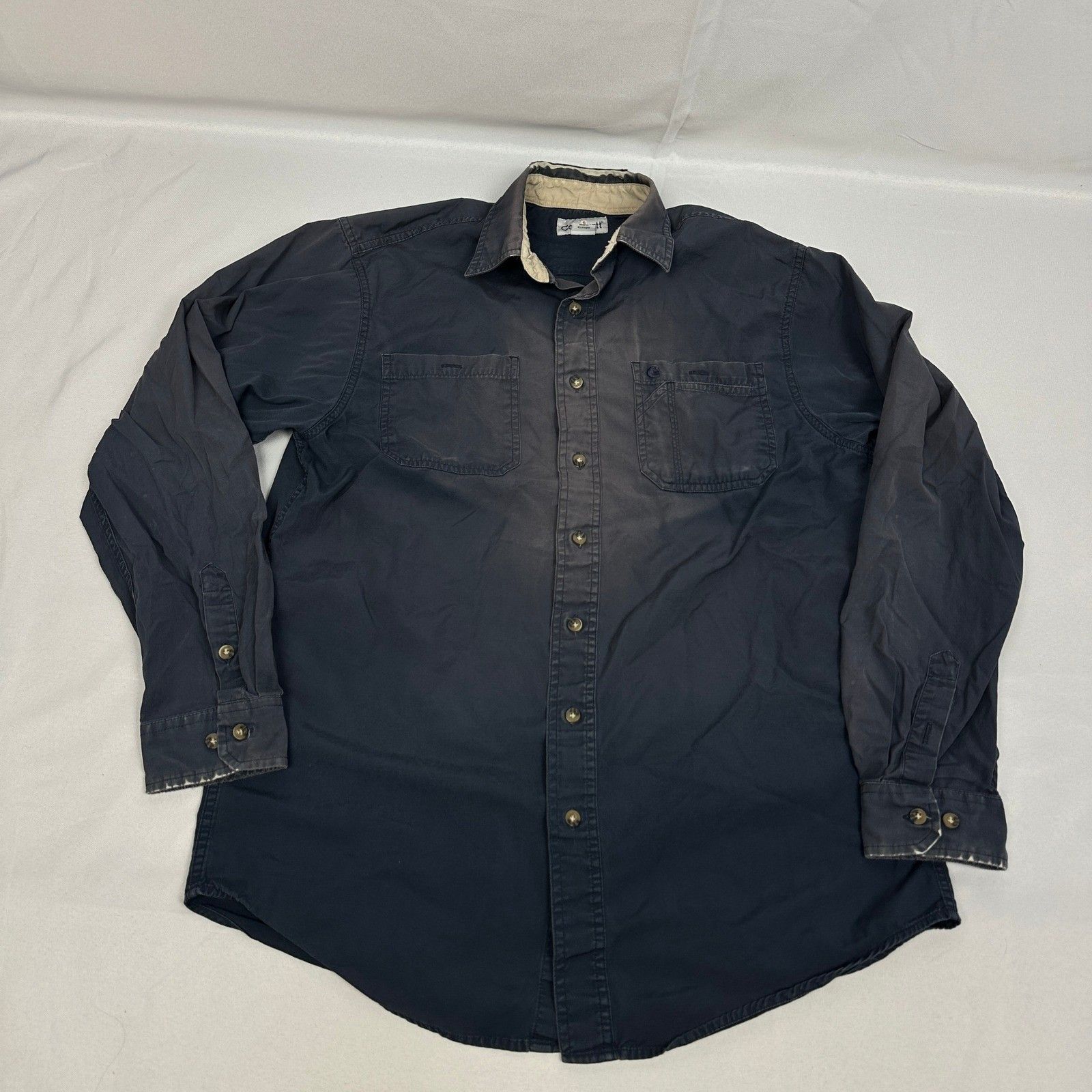 Carhartt Vintage Carhartt Men's L Tall Work Shirt Button Up Navy Size US L / EU 52-54 / 3 - 1 Thumbnail