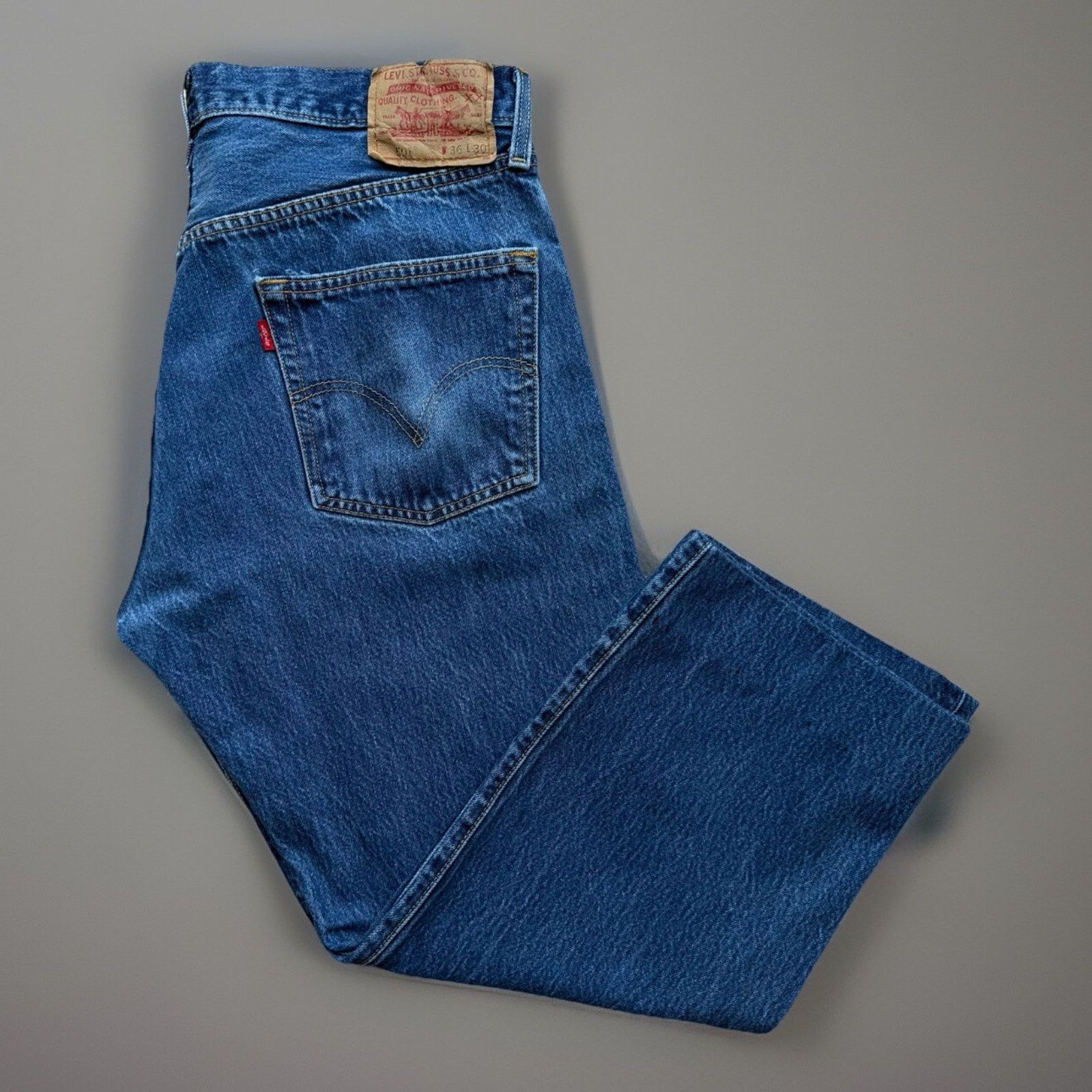 Vintage Levis 501 Jeans 34x24.5 Blue Straight Leg Denim