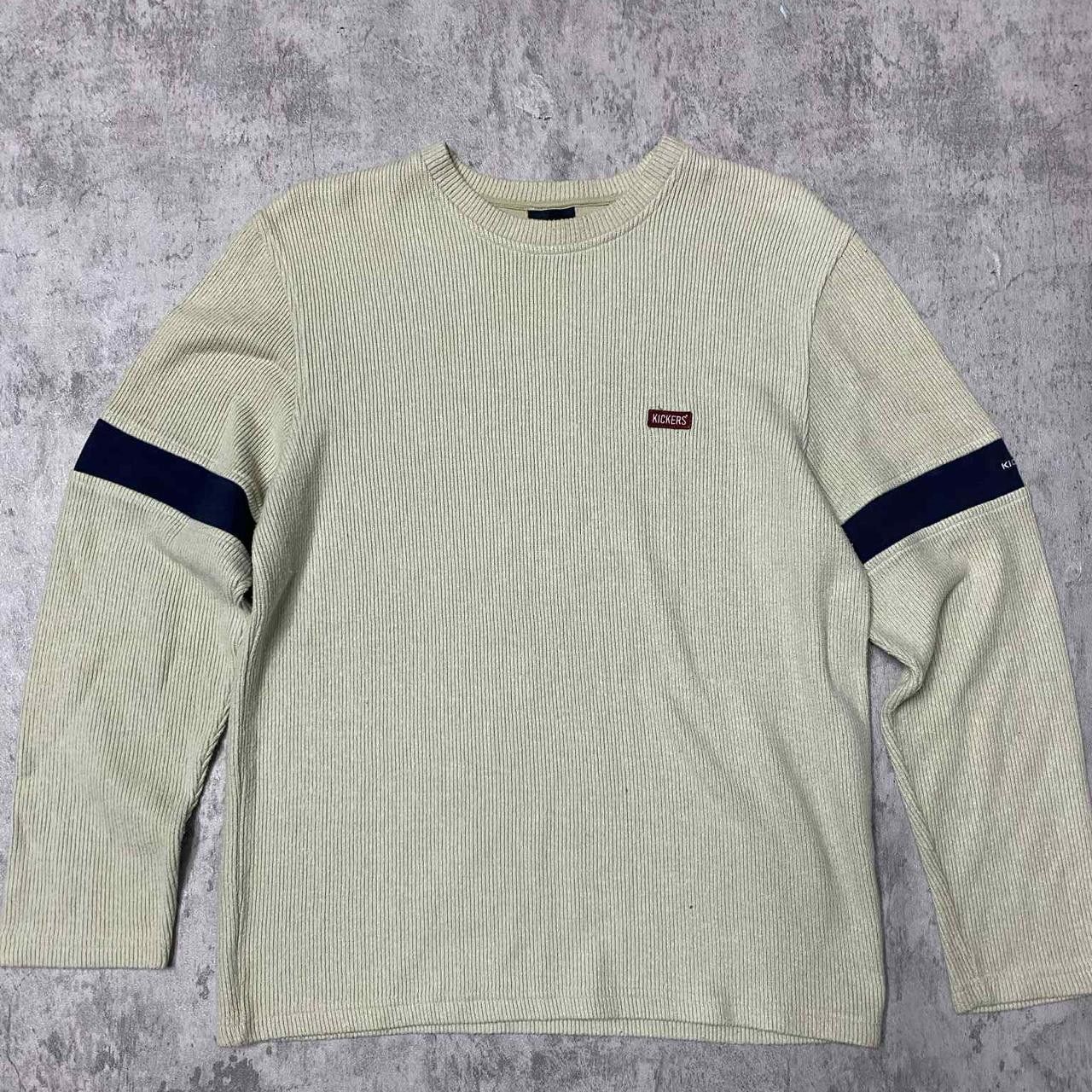 Kickers Cream and navy striped long sleeve Size US L / EU 52-54 / 3 - 1 Thumbnail
