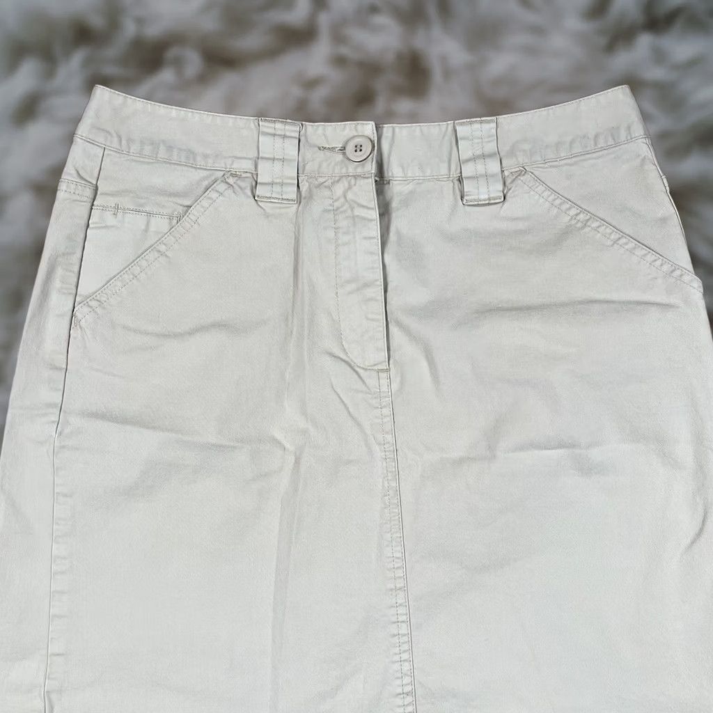 Talbots Talbots Skirt Women 6 Solid Beige Stretch Above Knee Length Straight Pencil Size 28" / US 6 / IT 42 - 1 Thumbnail